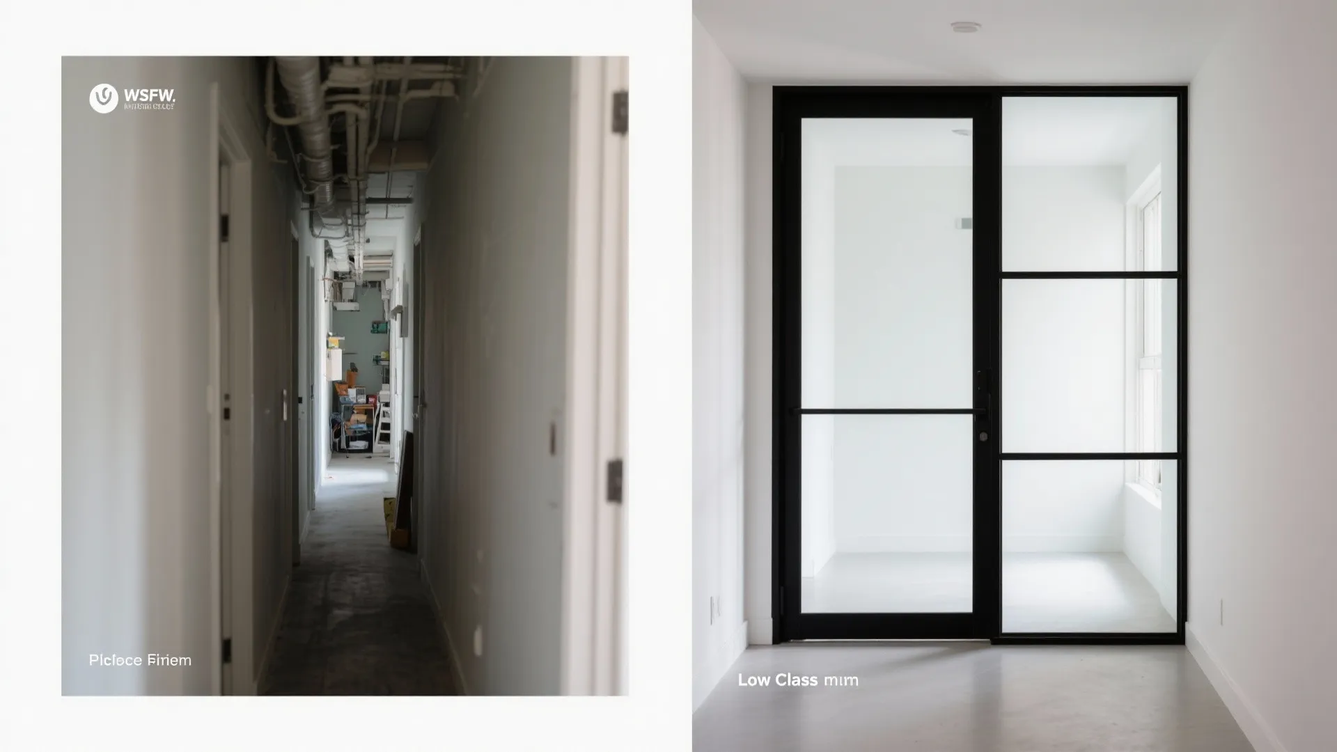 Minimal framed glass partitions