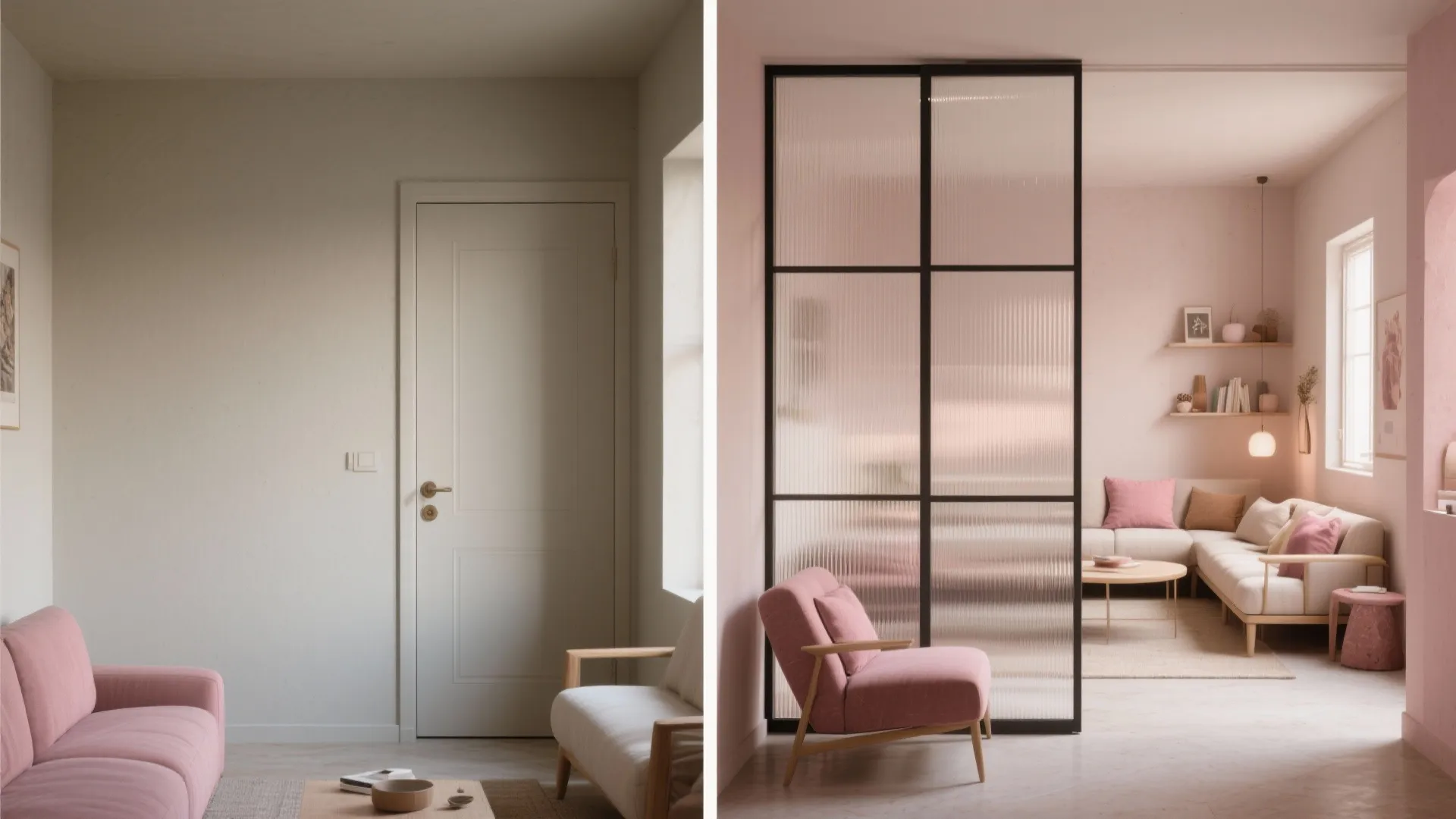 Glass Elements for Airy Light and Privacy Balance