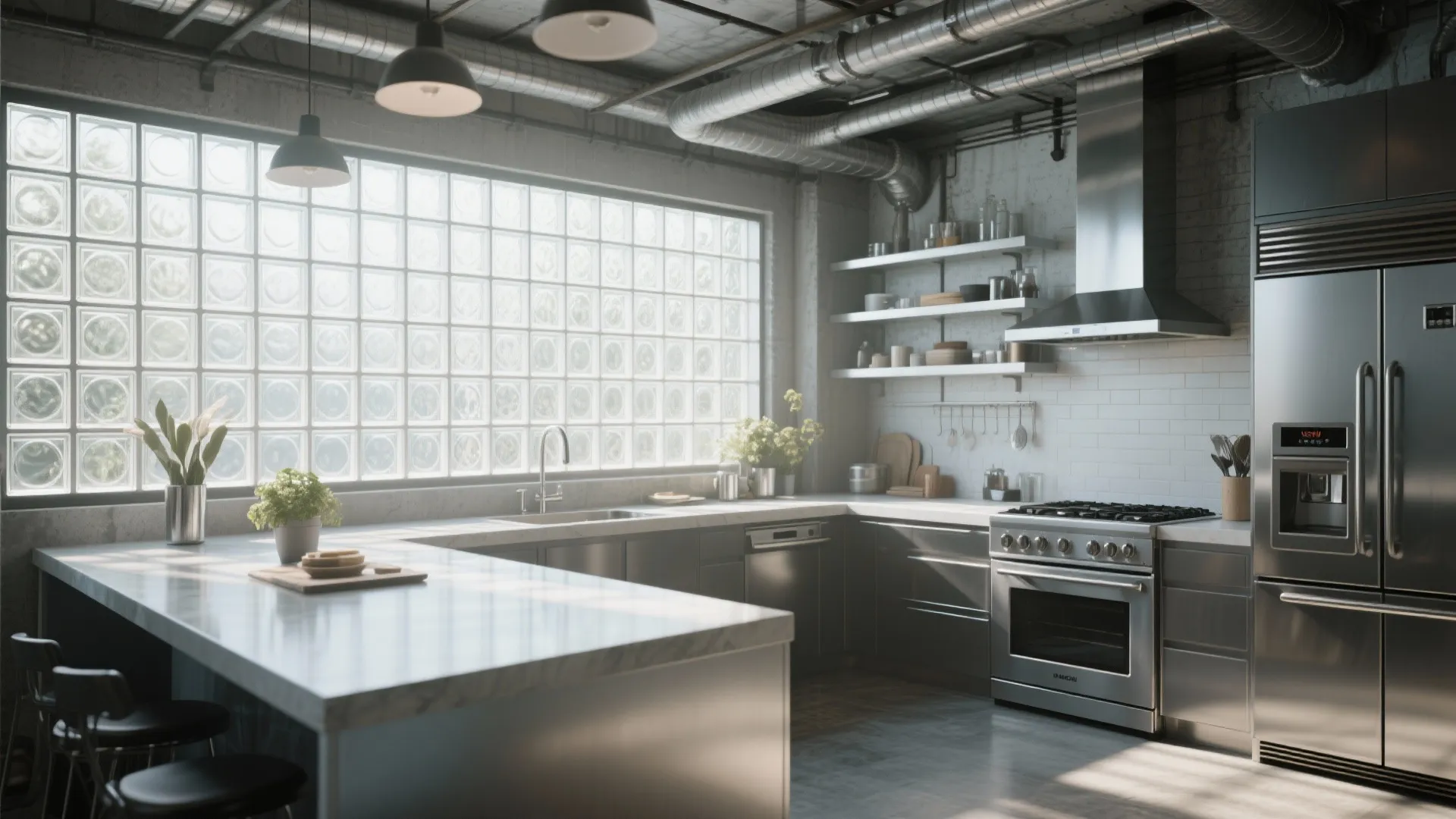 7. Glass Block Windows