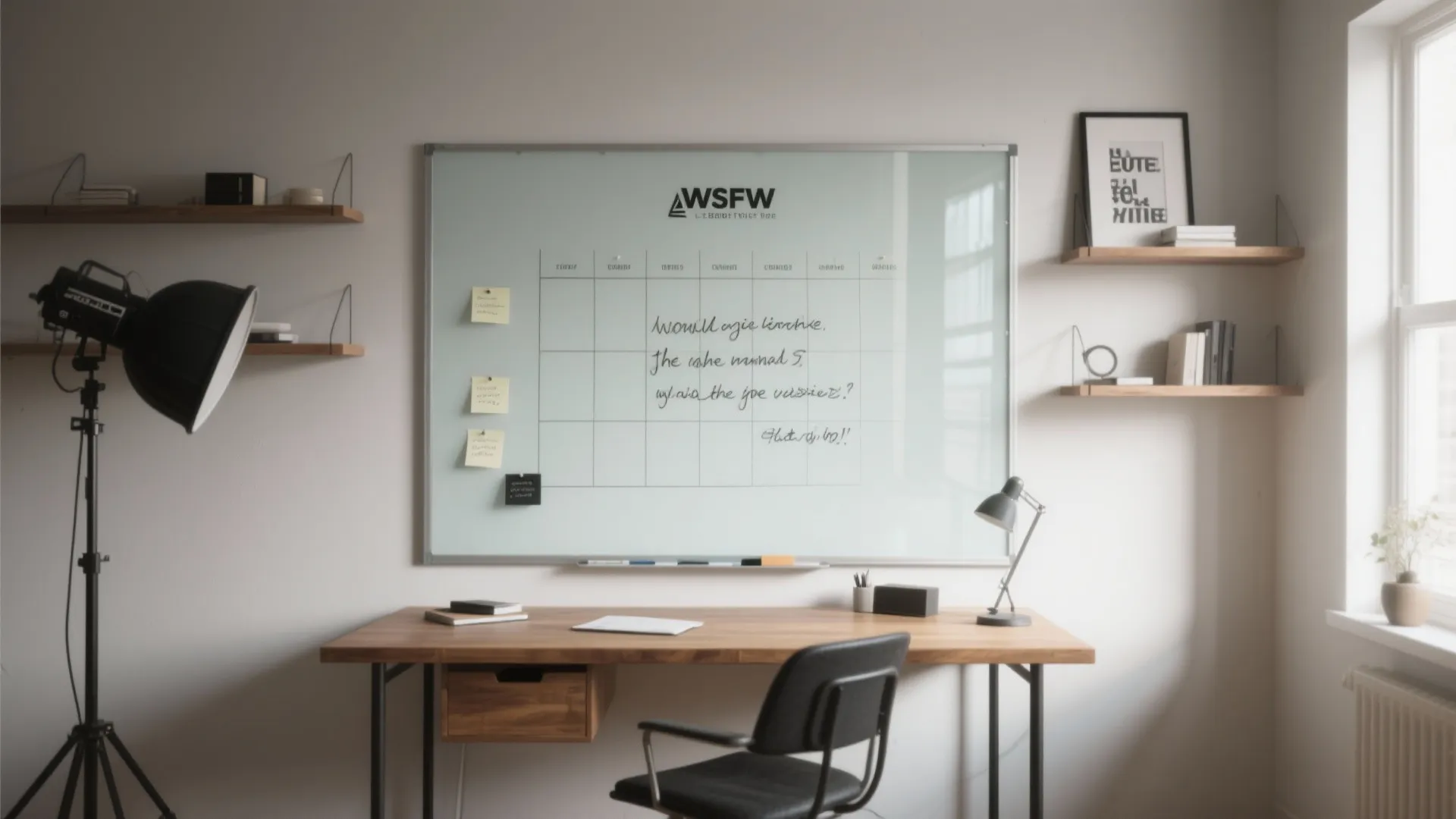 Glass Whiteboard or Magnetic Glass With Layered Quotes
