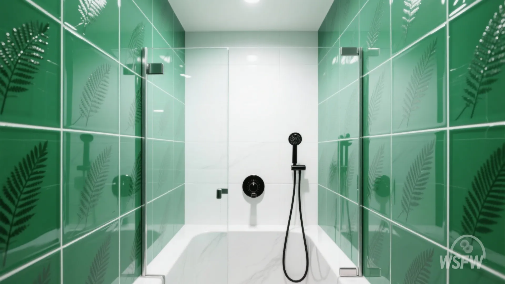 Glossy Botanical Glass Tiles