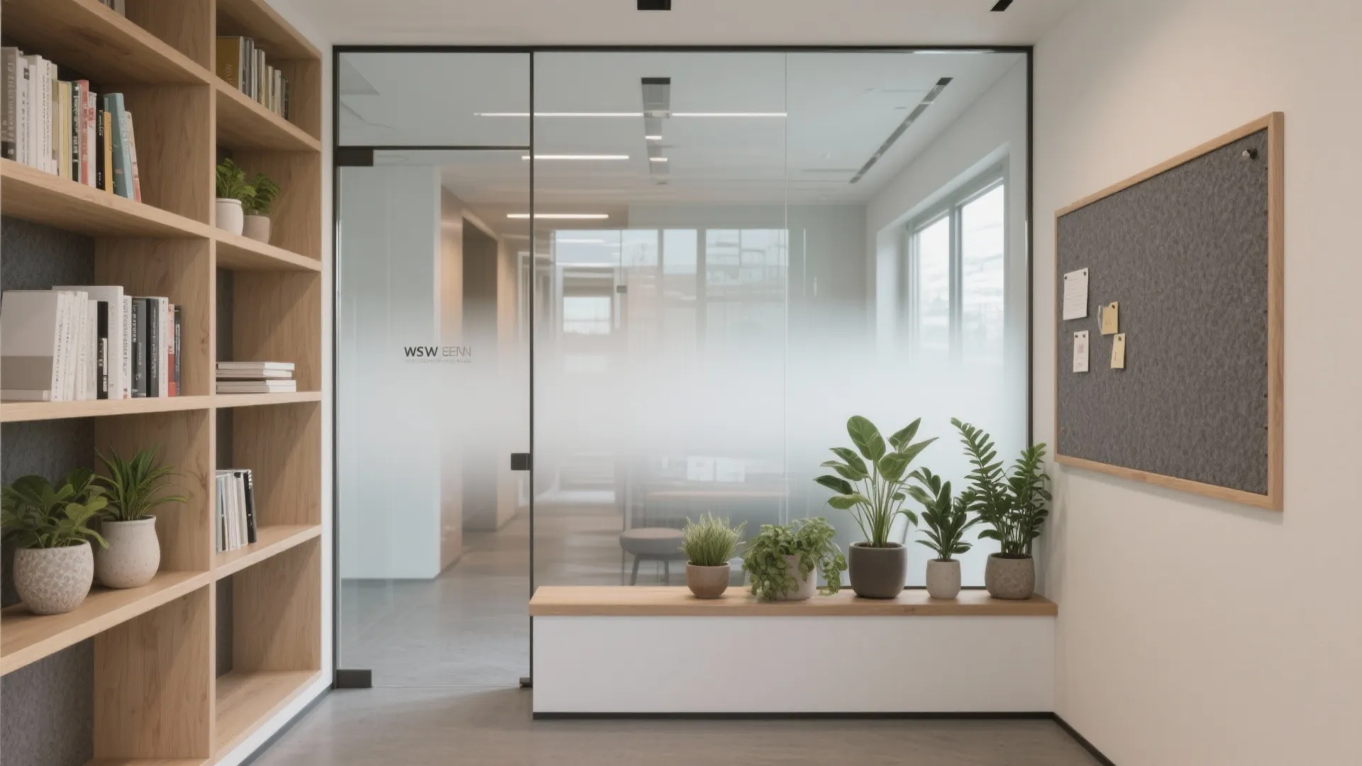 Transparent boundaries with film, shelves, and curated sightlines