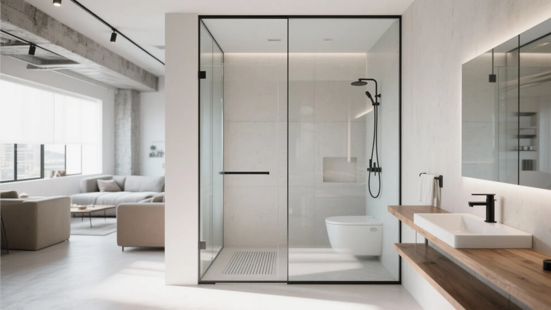 Transparent Glass Box for Light and Zoning