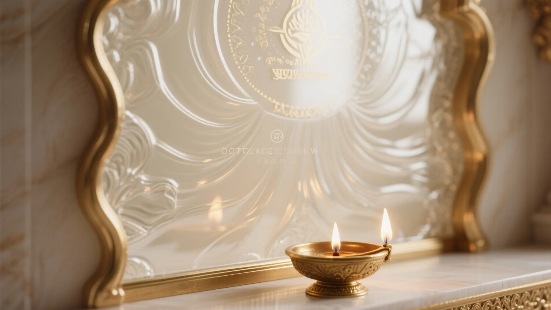 Glass and brass for a luminous shrine