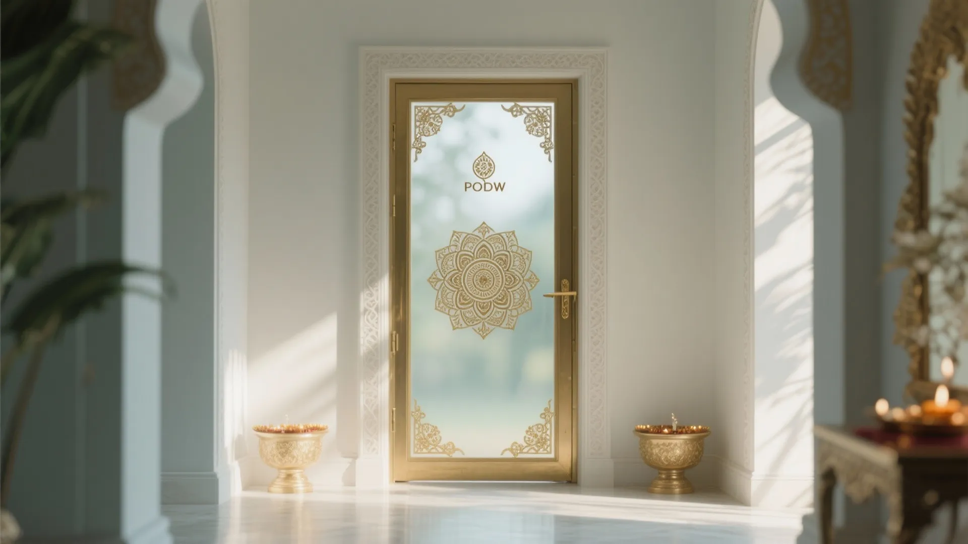 Glass with Brass Inlay