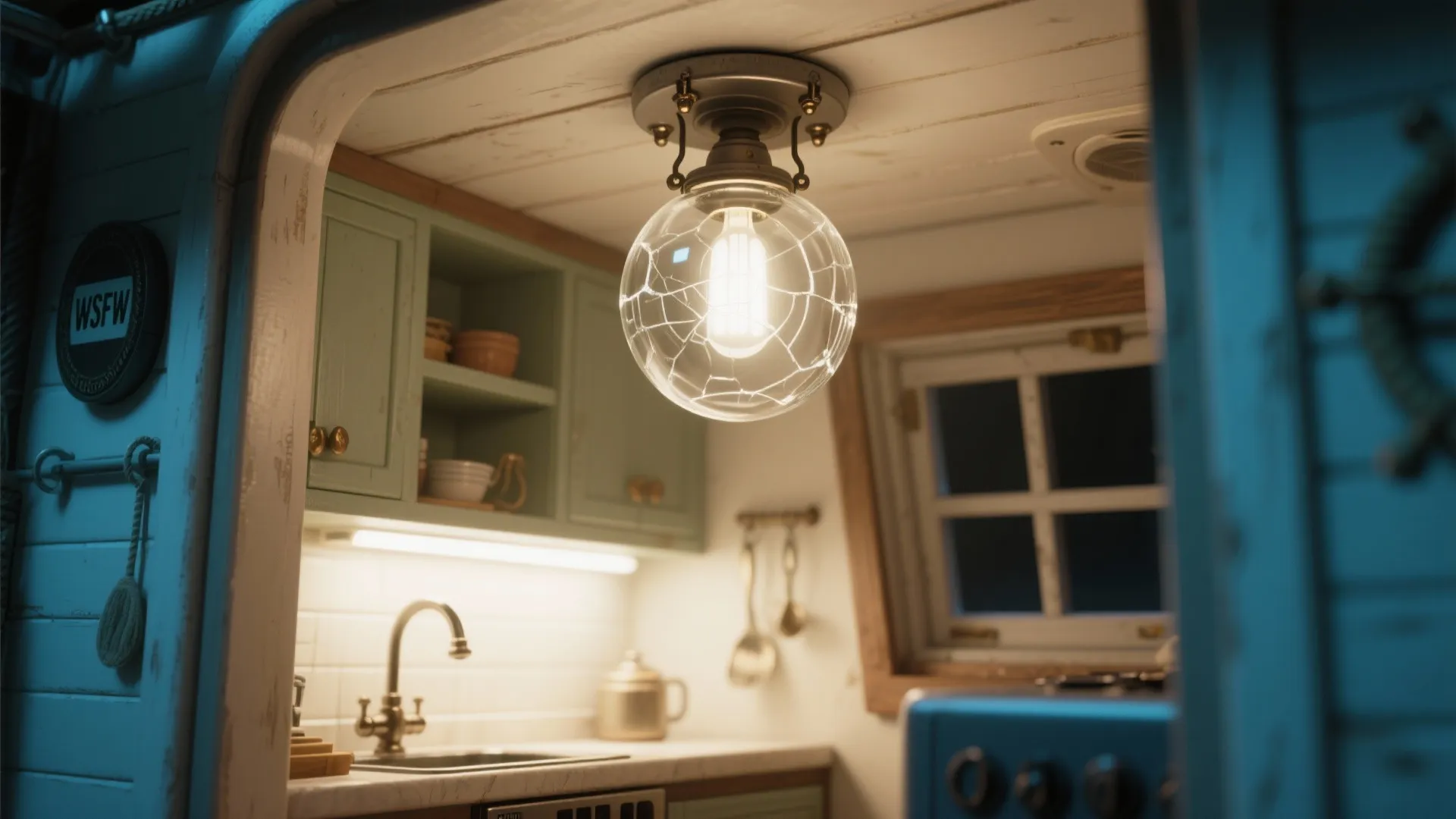 5. Glass Globe Bulkhead Lights