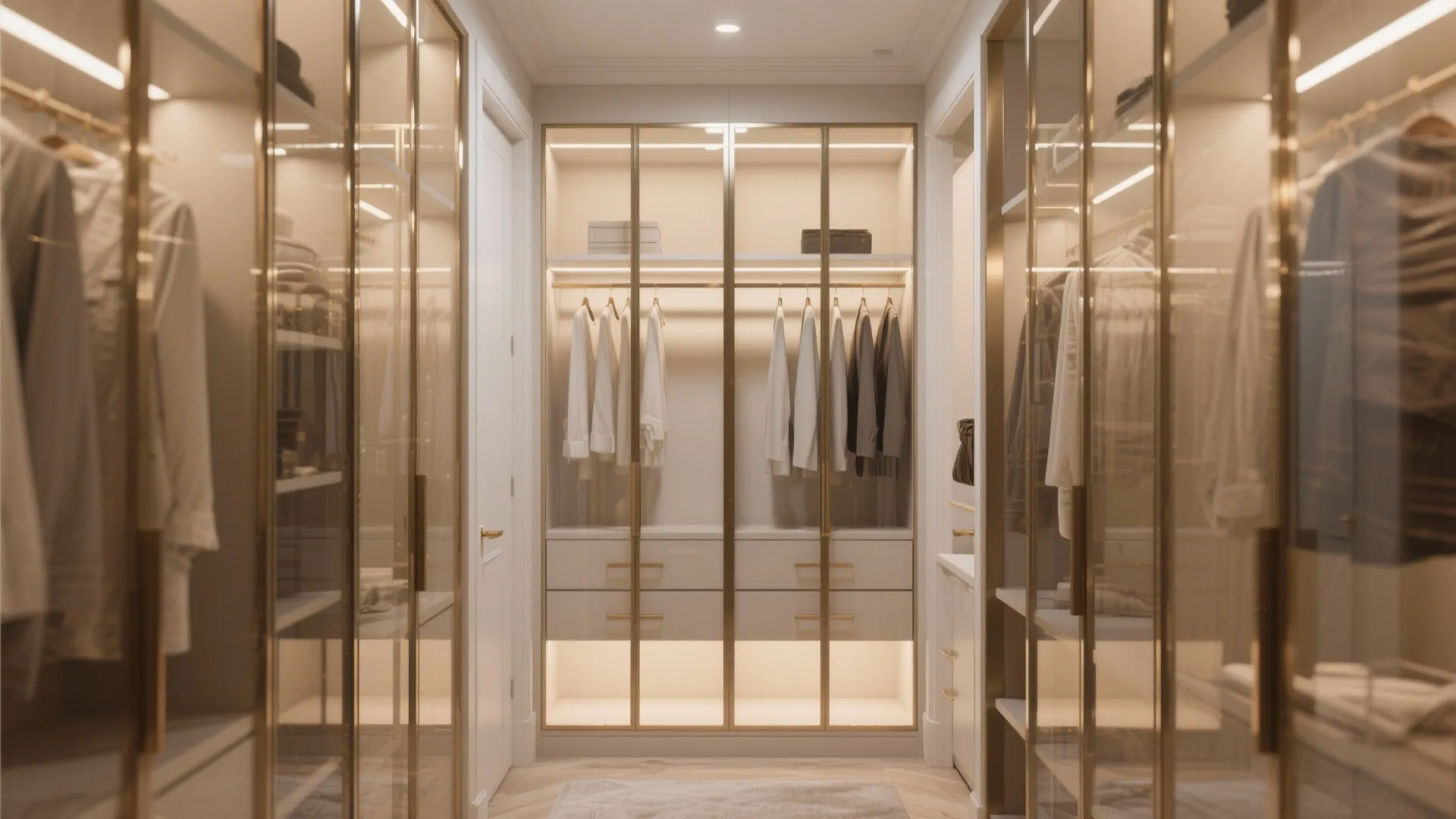 Glass cabinet doors for elegance