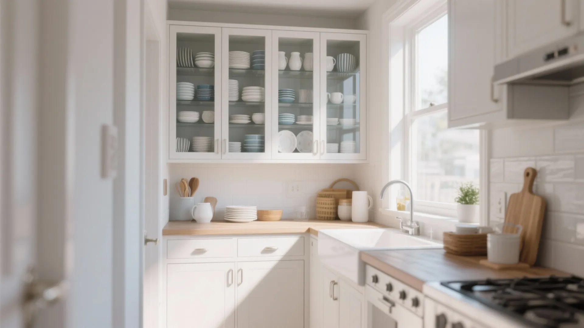 7. Use Glass Cabinet Doors