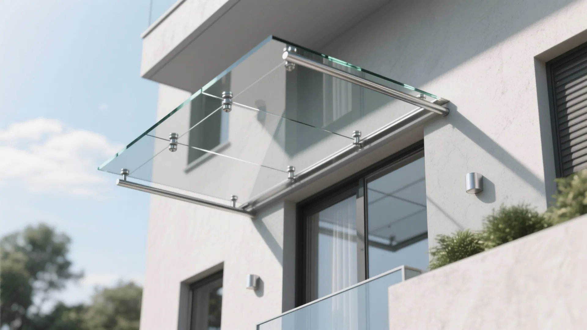 Laminated Glass Canopy for Clean Lines and Sky Views