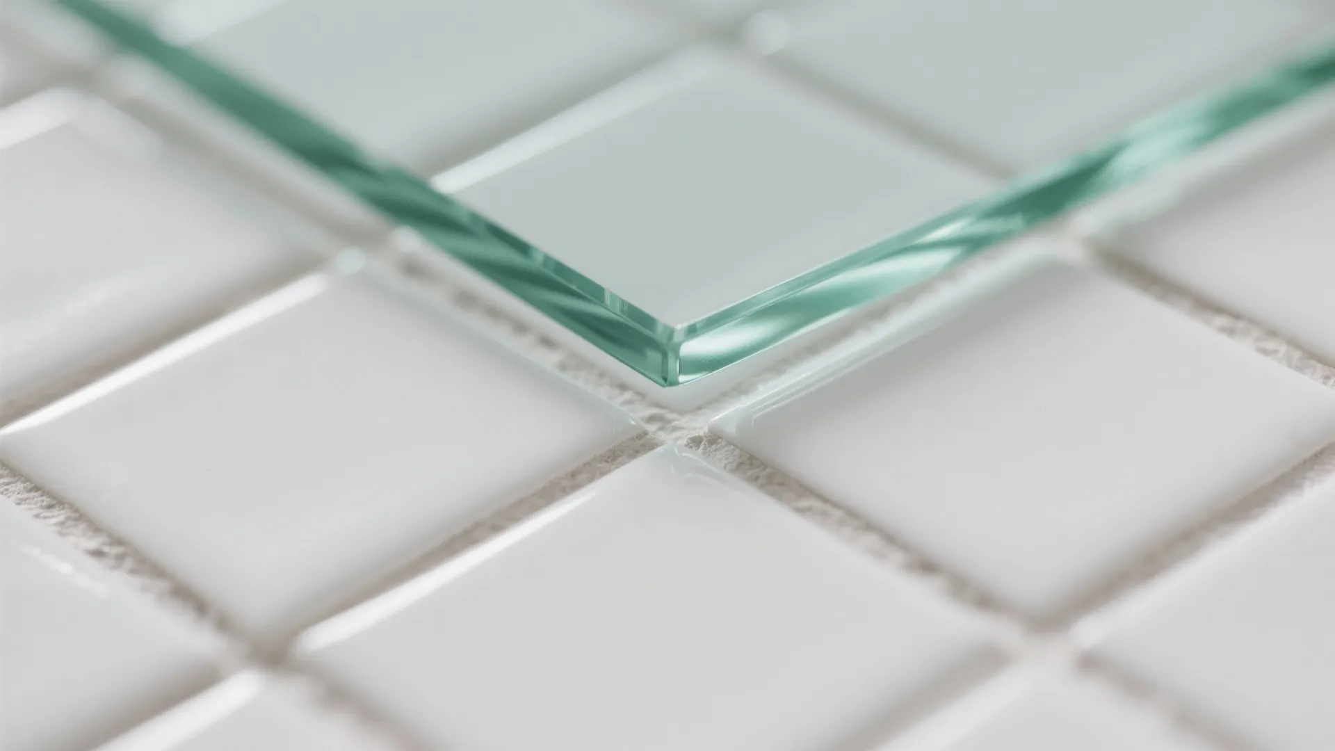 2) Glass tile backsplash and shower niche for luminous depth