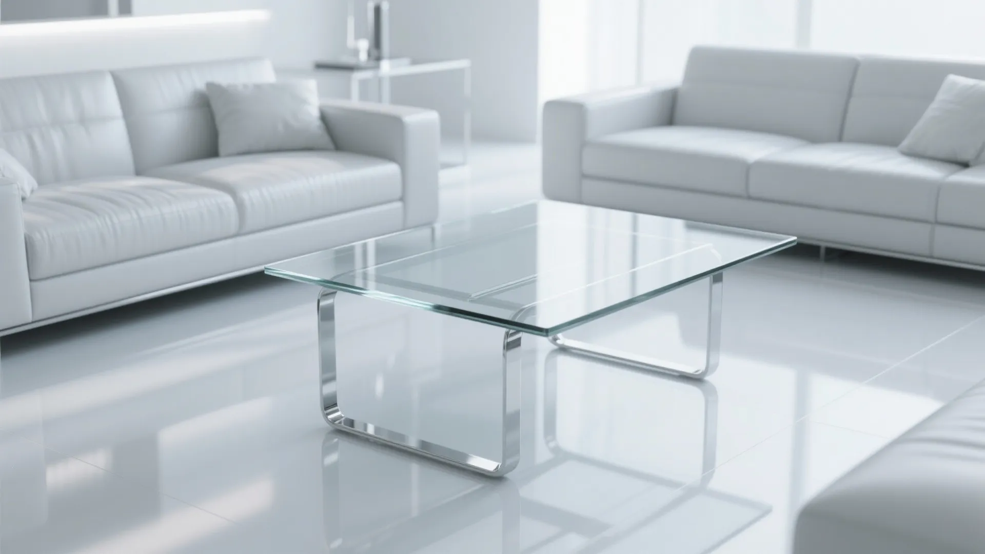 4. Glass and Chrome Coffee Tables