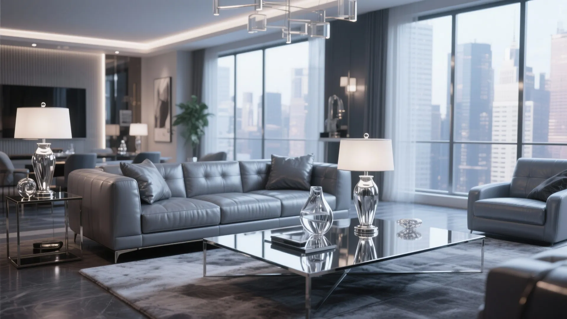 9. Glass & Chrome Glam