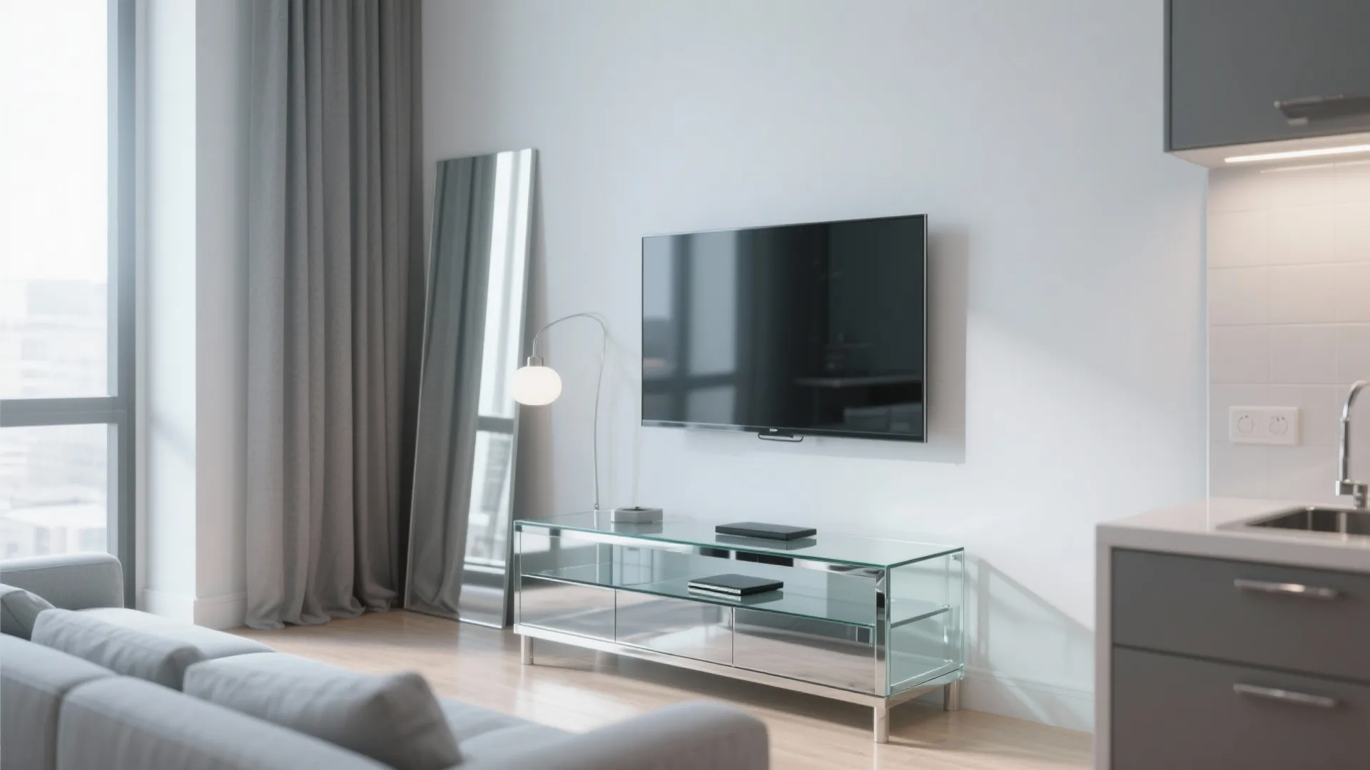 Glass and Chrome Stand