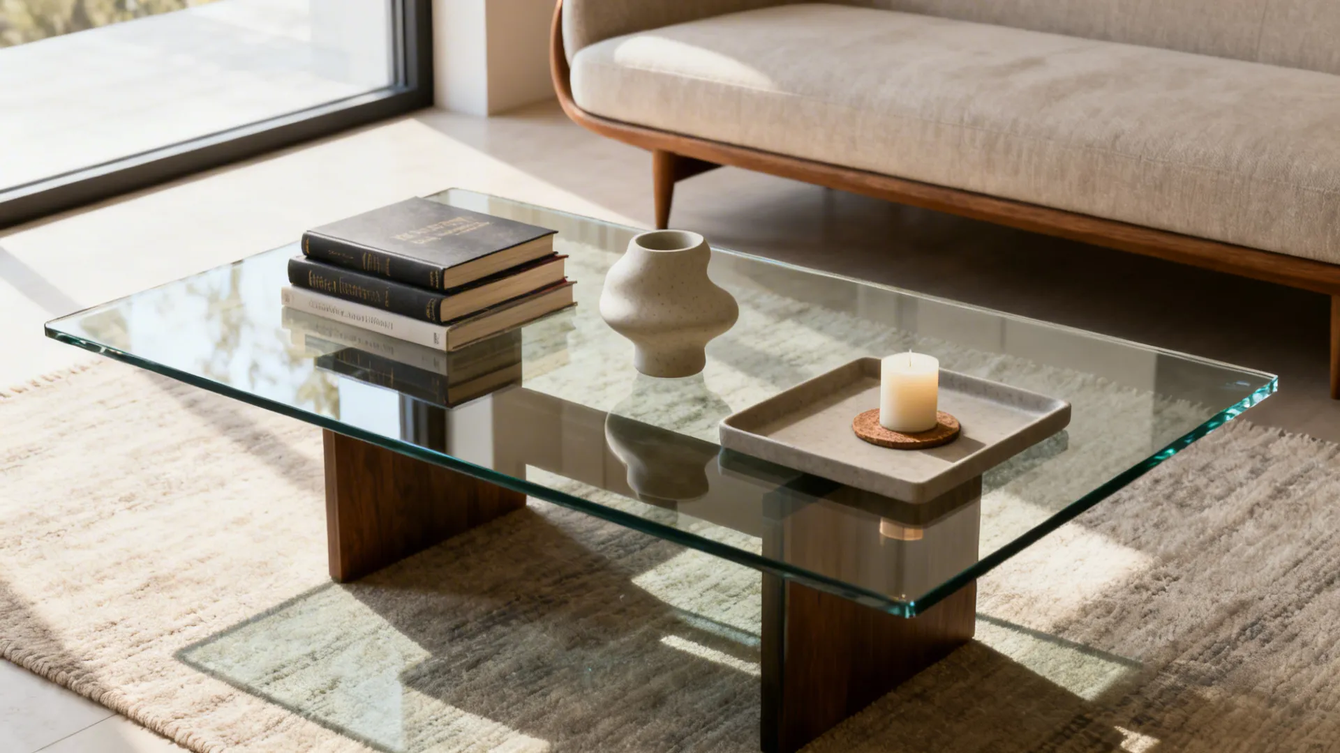 Glass Coffee Table Ideas: 5 Stylish Ways: Creative decorating ideas for a rectangle glass coffee table — practical, modern, and space-smart