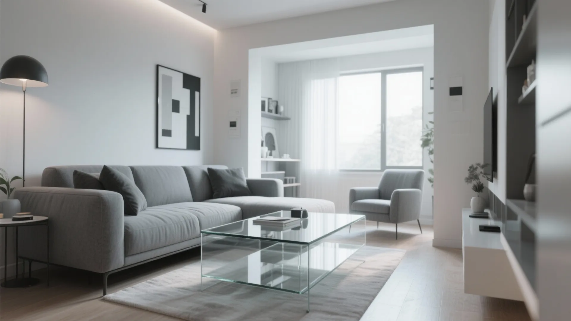 8. Glass Coffee Table for Airiness