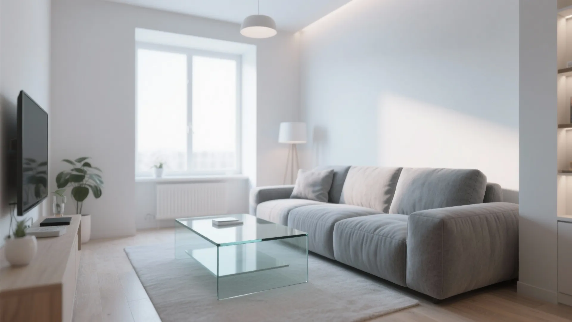 5. Glass Coffee Table for Lightness