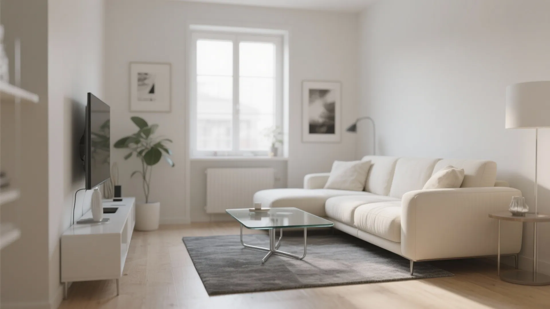 4. Glass Coffee Table to Keep Things Light