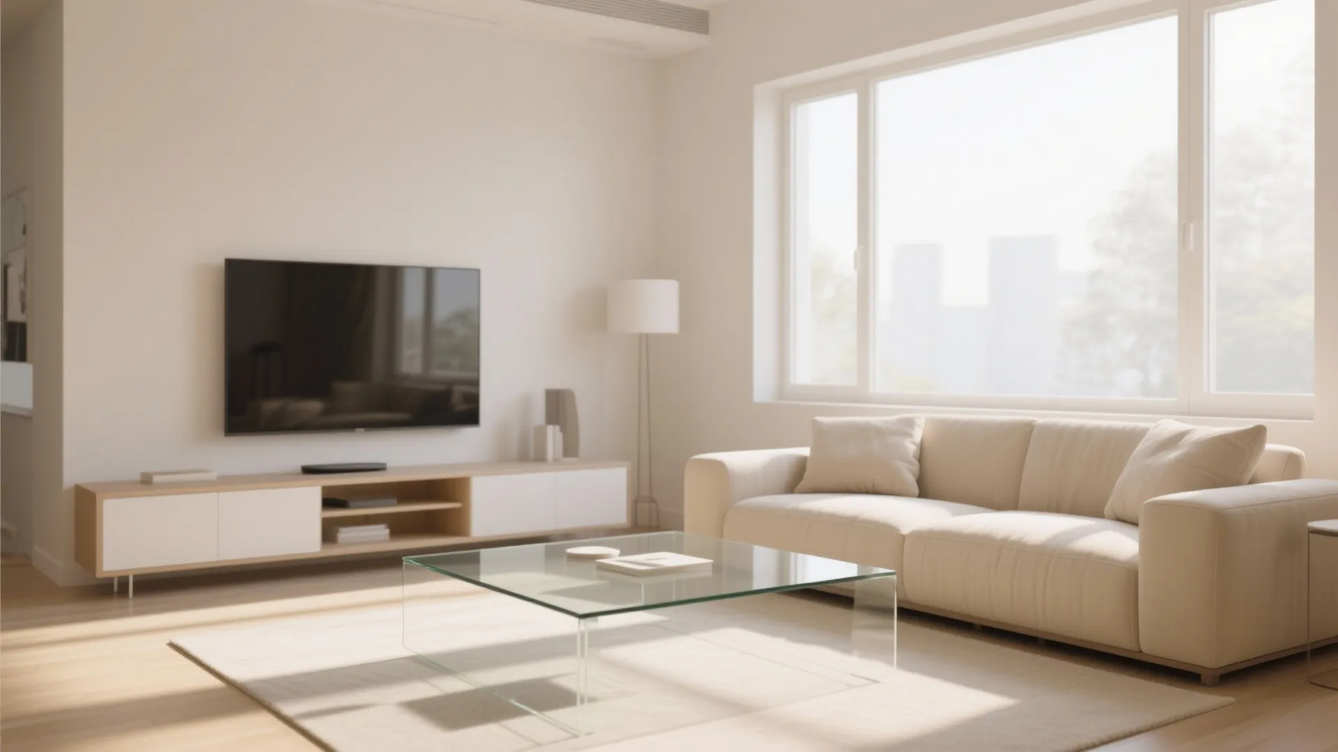 4. Glass Coffee Tables to Open Space