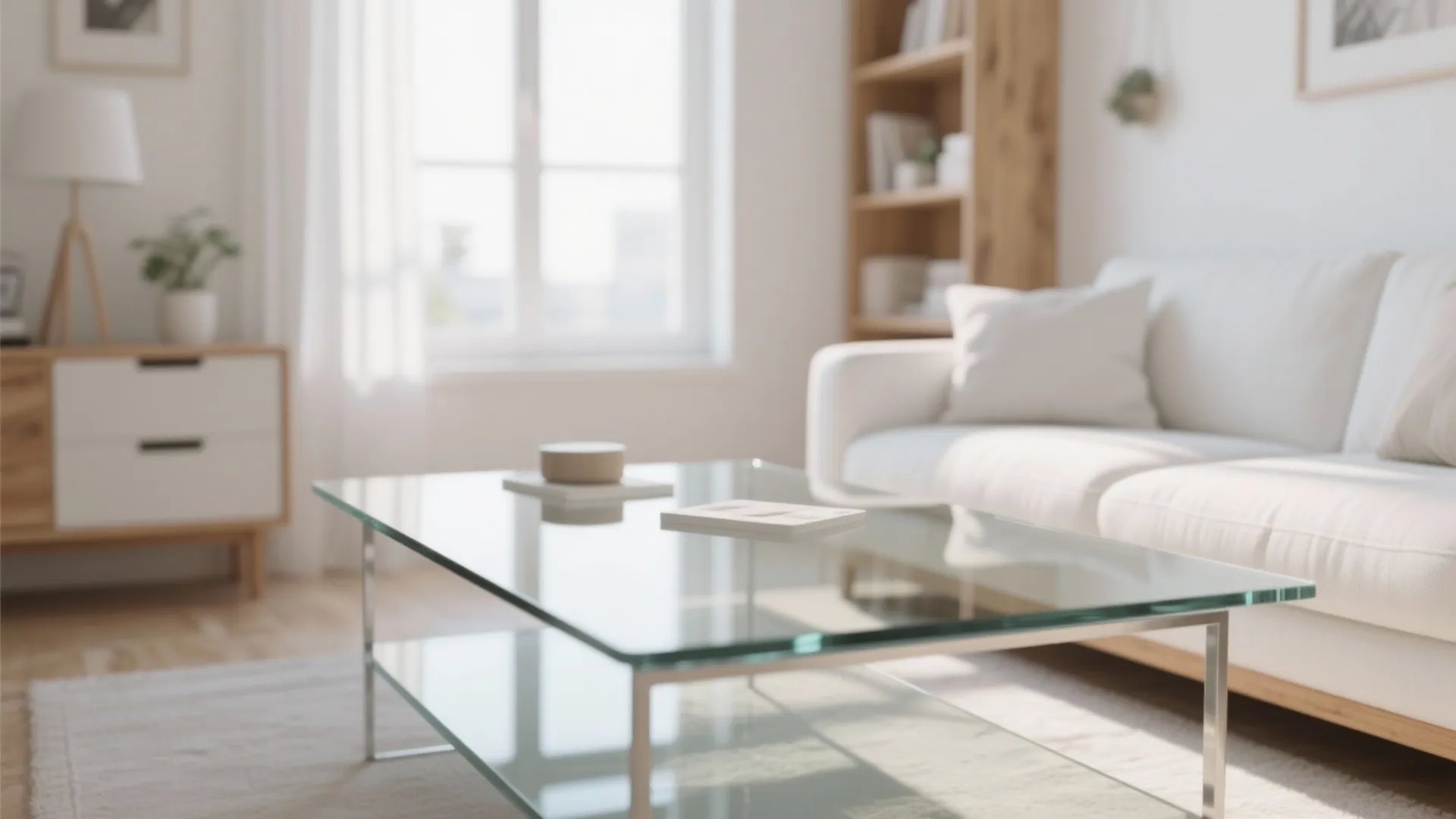 4. Glass Coffee Table for Openness