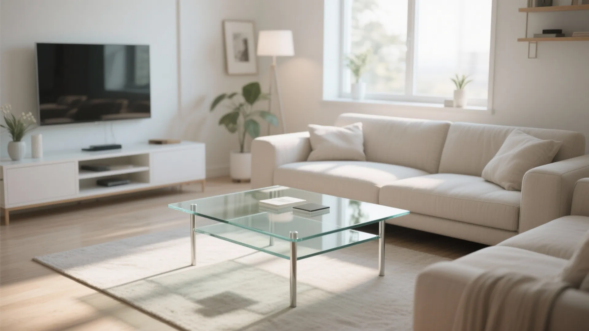 8. Glass or Acrylic Furniture