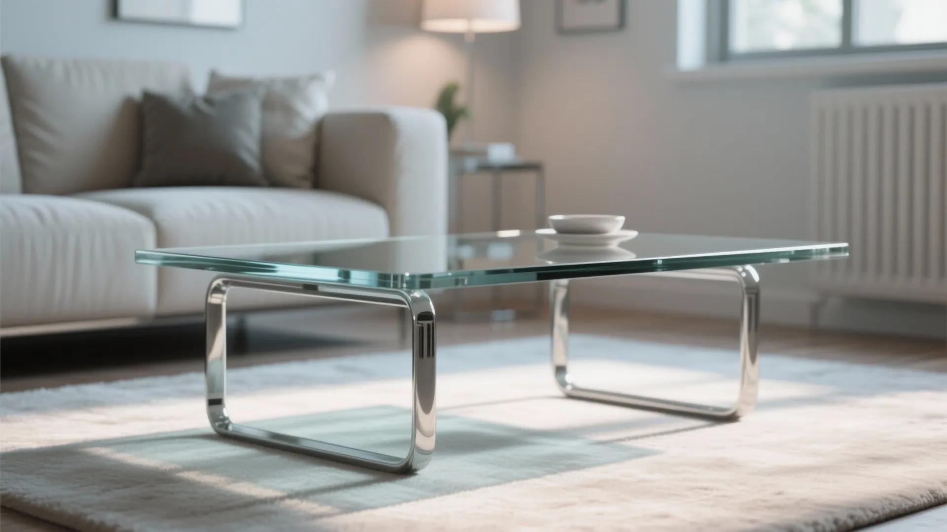 4. Glass Coffee Table for Visual Openness