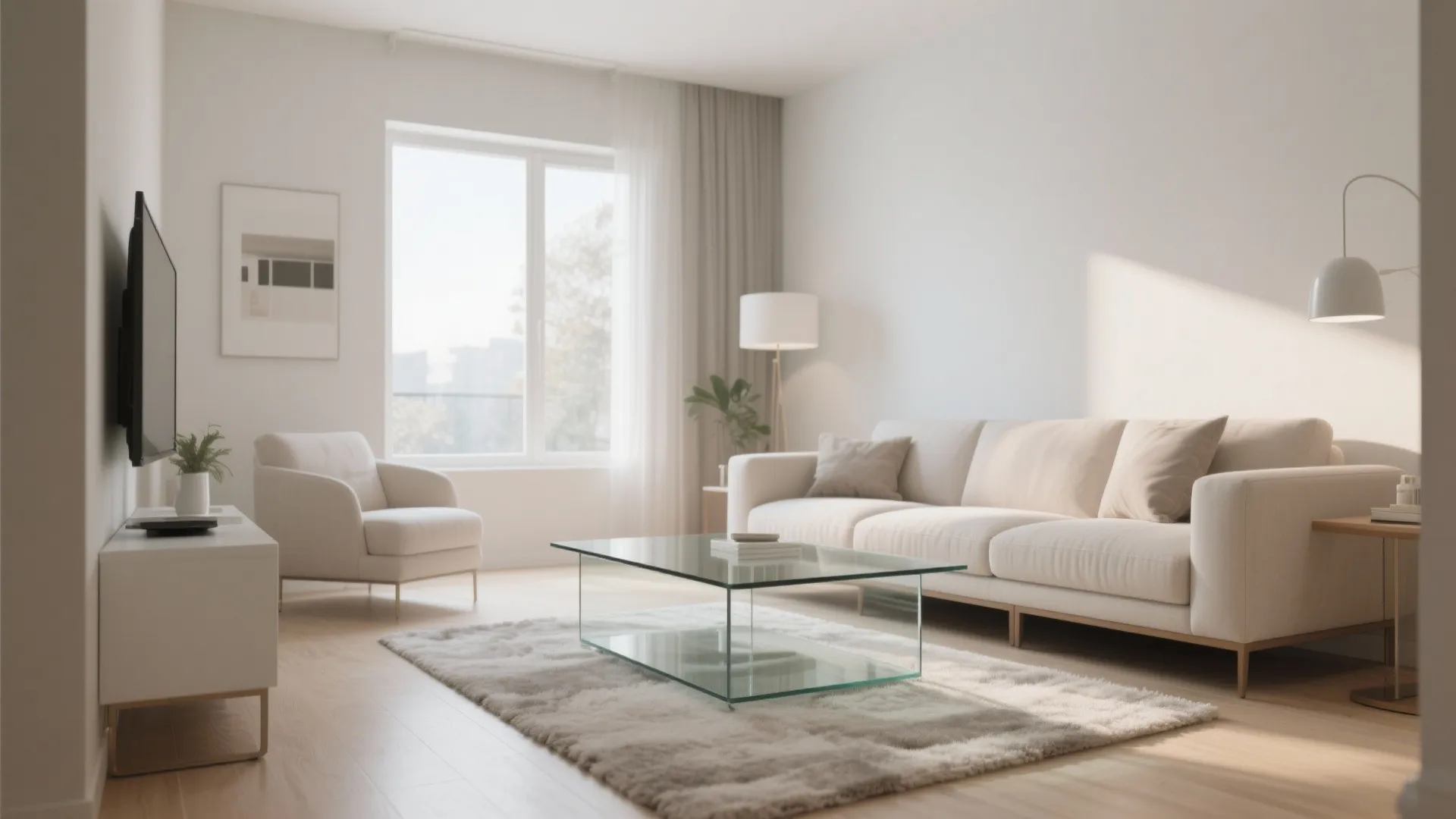 Light-Reflecting Glass Coffee Table