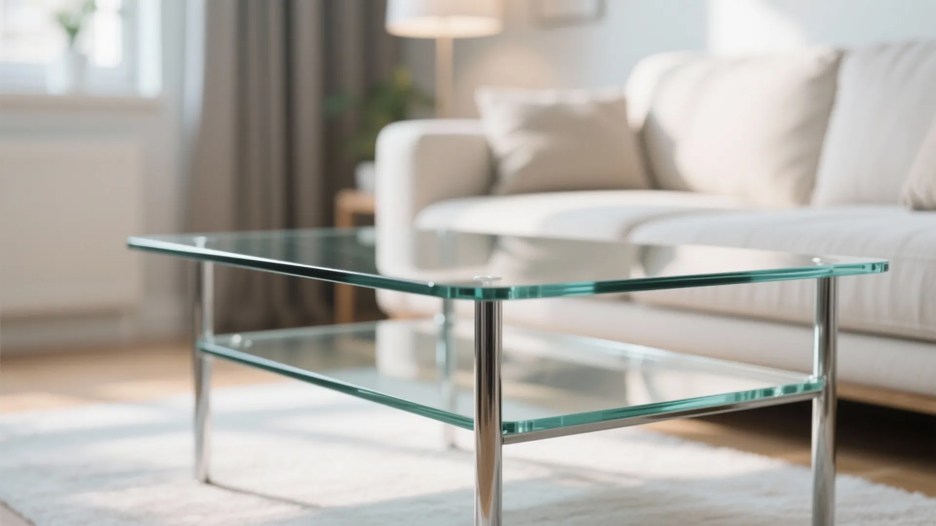 Glass or Acrylic Furniture for Visual Lightness