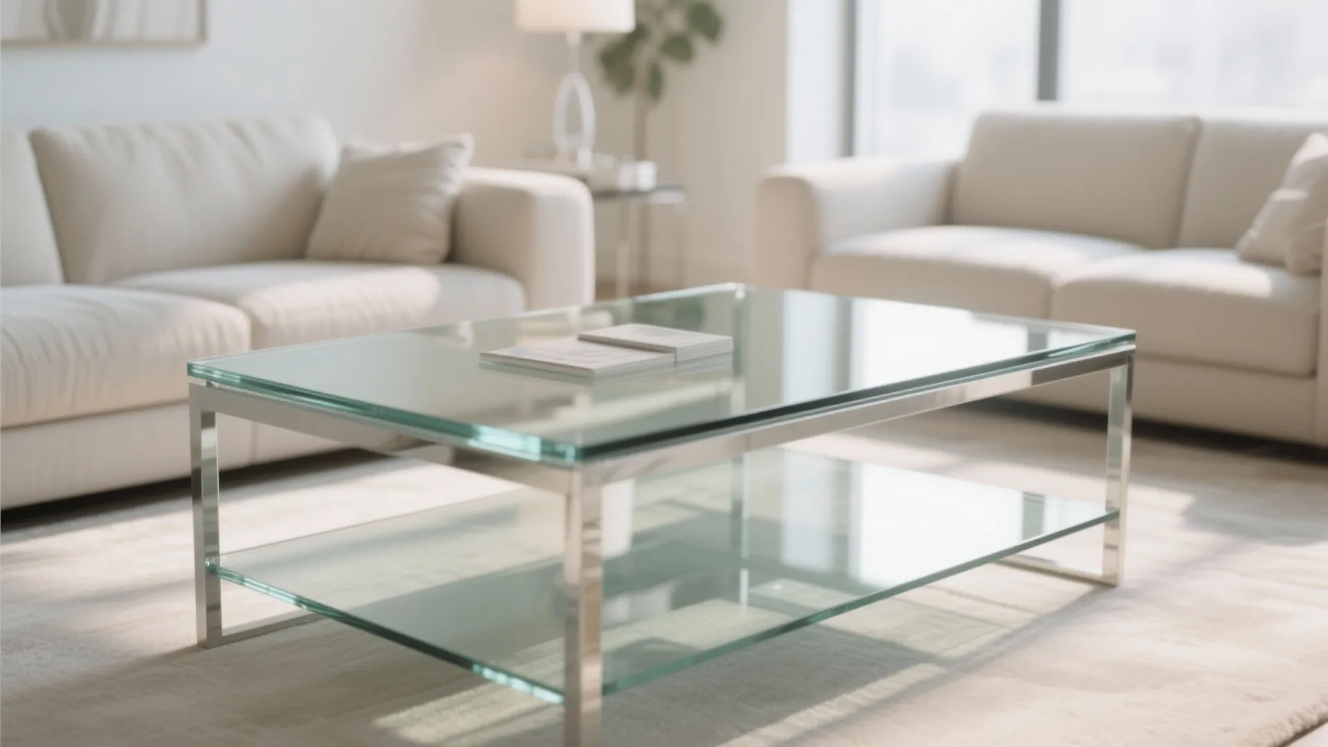 3. Glass Coffee Table Effect