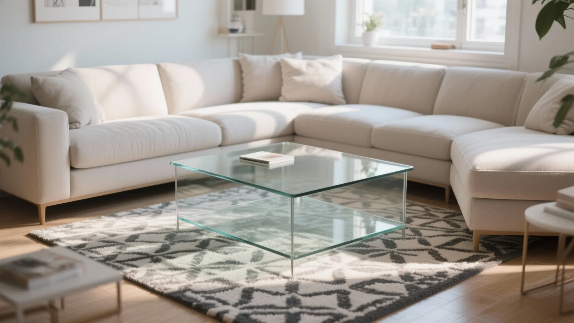 2. Glass Coffee Table for Light Flow