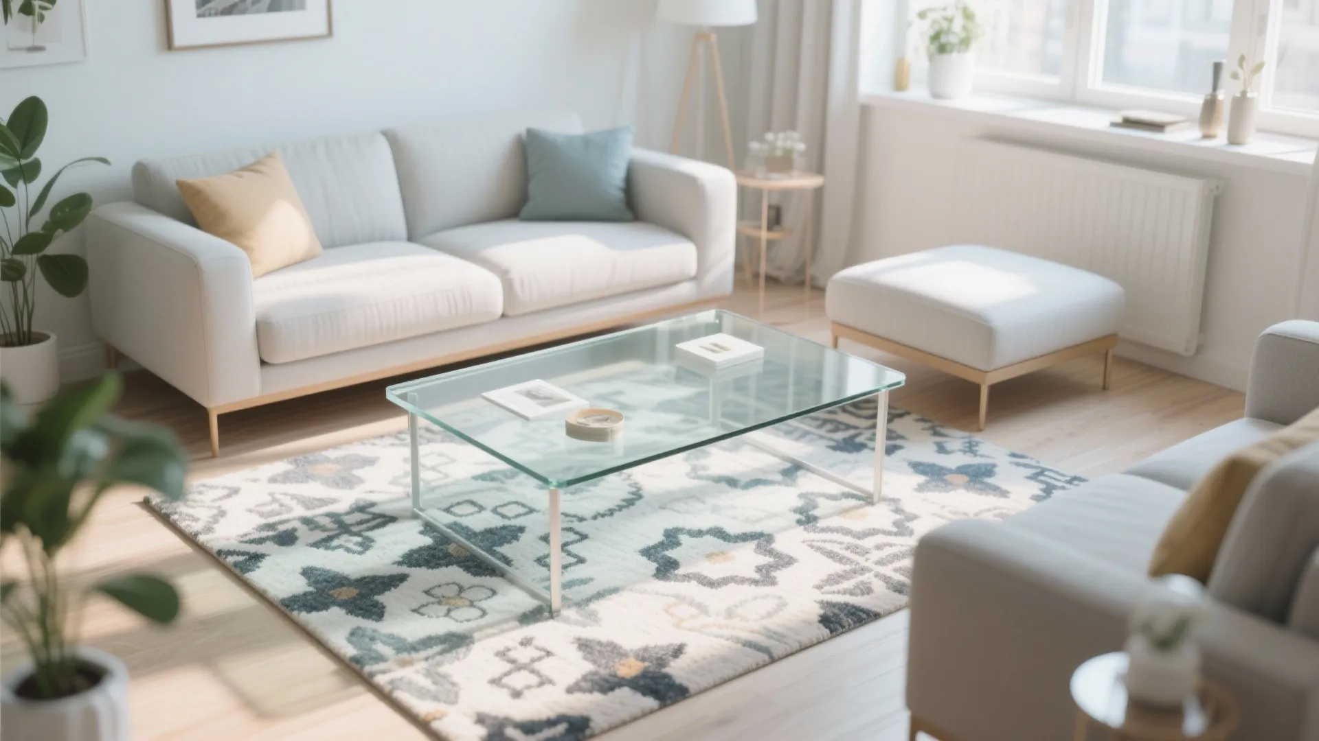 Light-Reflecting Glass Coffee Table