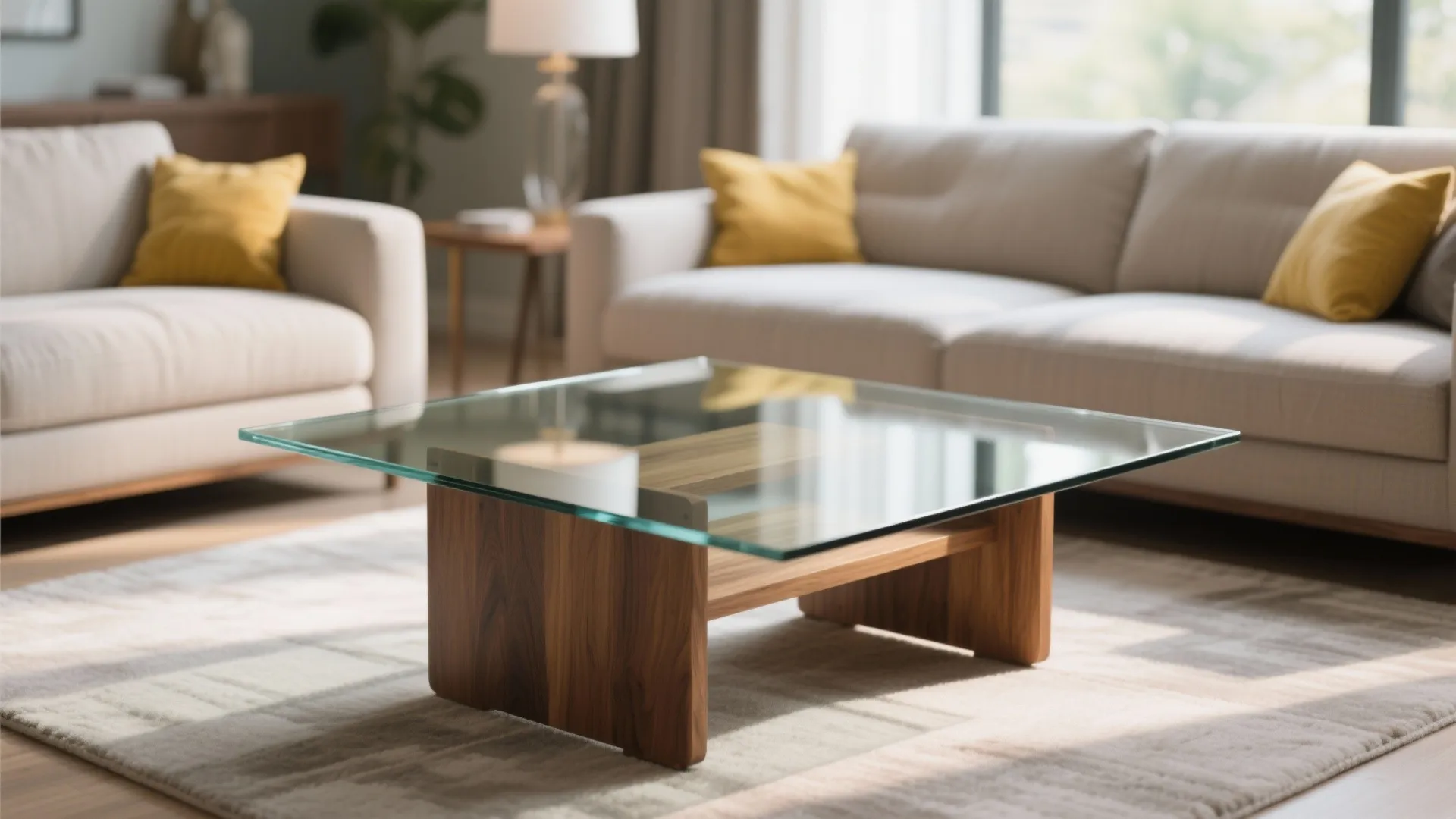 Glass Coffee Table for Airy Feel