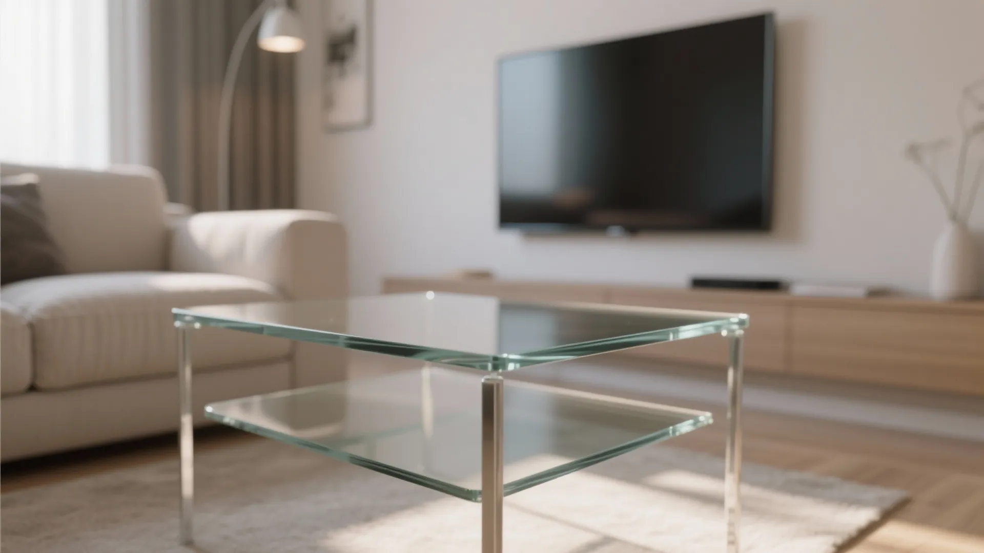 7. Glass Coffee Table