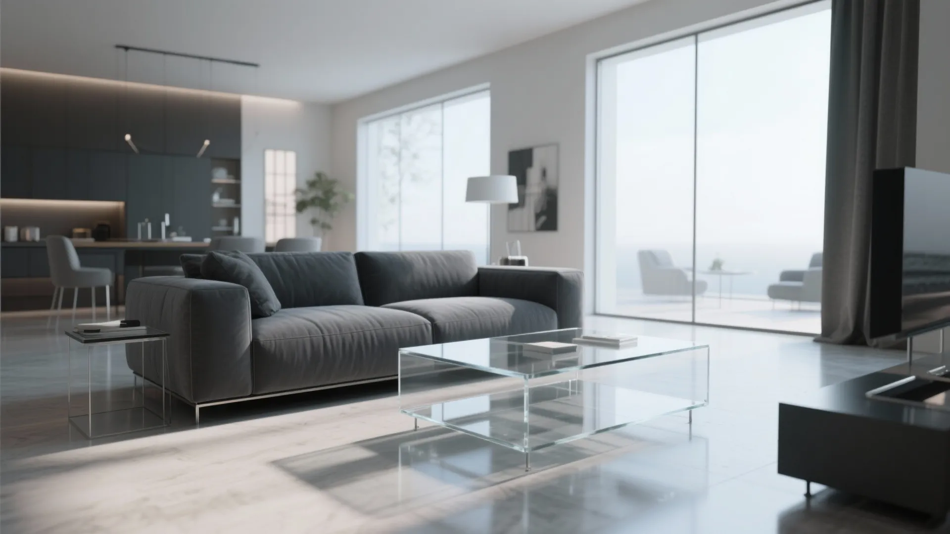 Glass Coffee Table for Openness