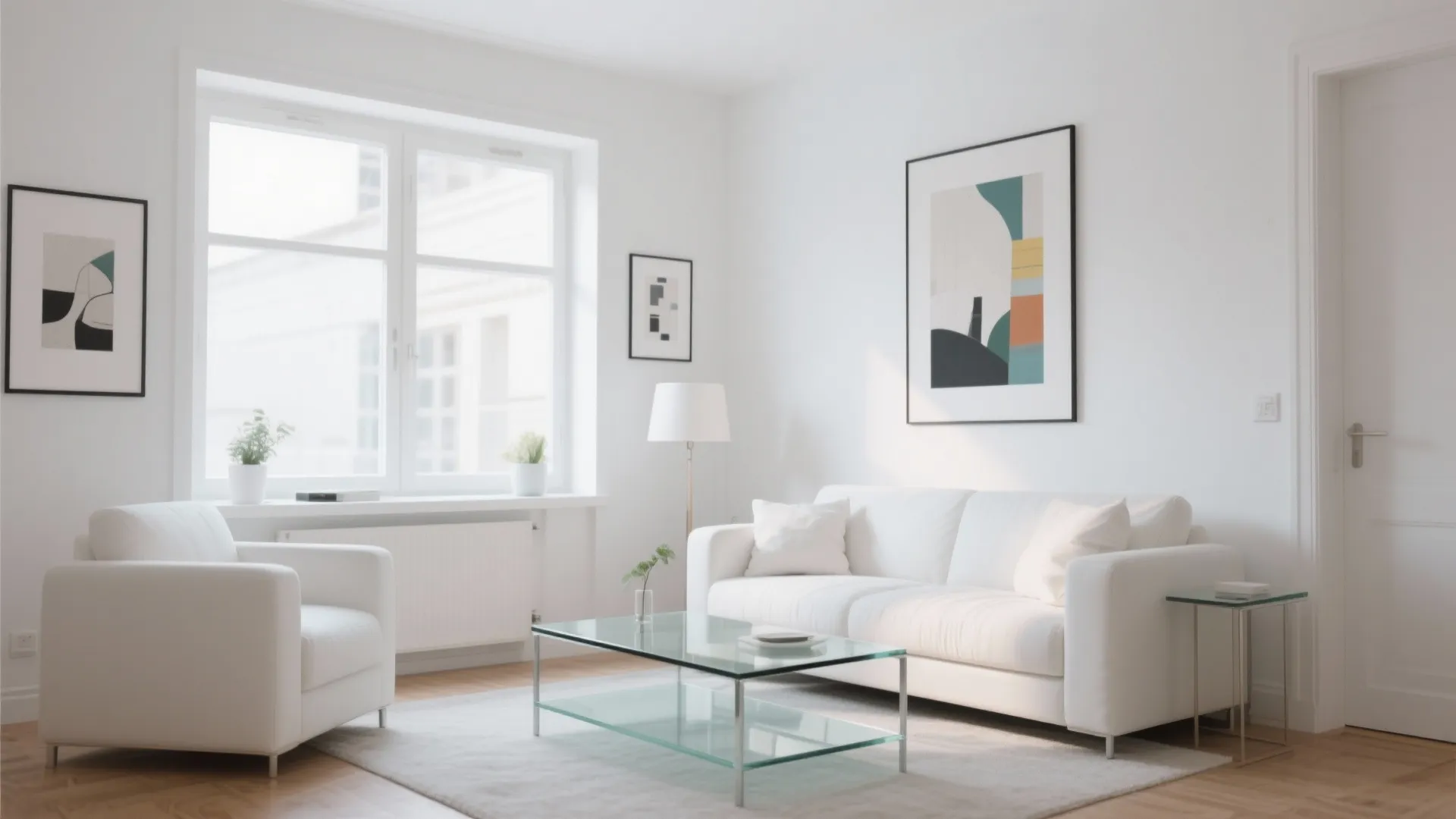 7. Glass Coffee Table for Airiness