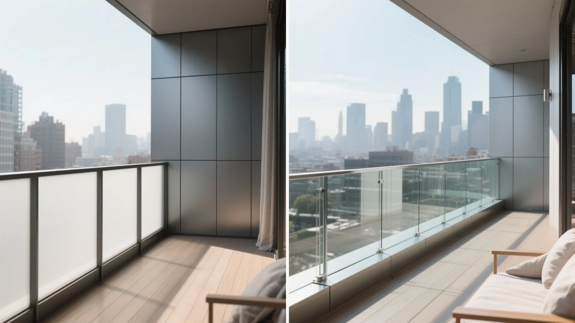 Glass Balustrade and Light Palettes for an Airy Feel