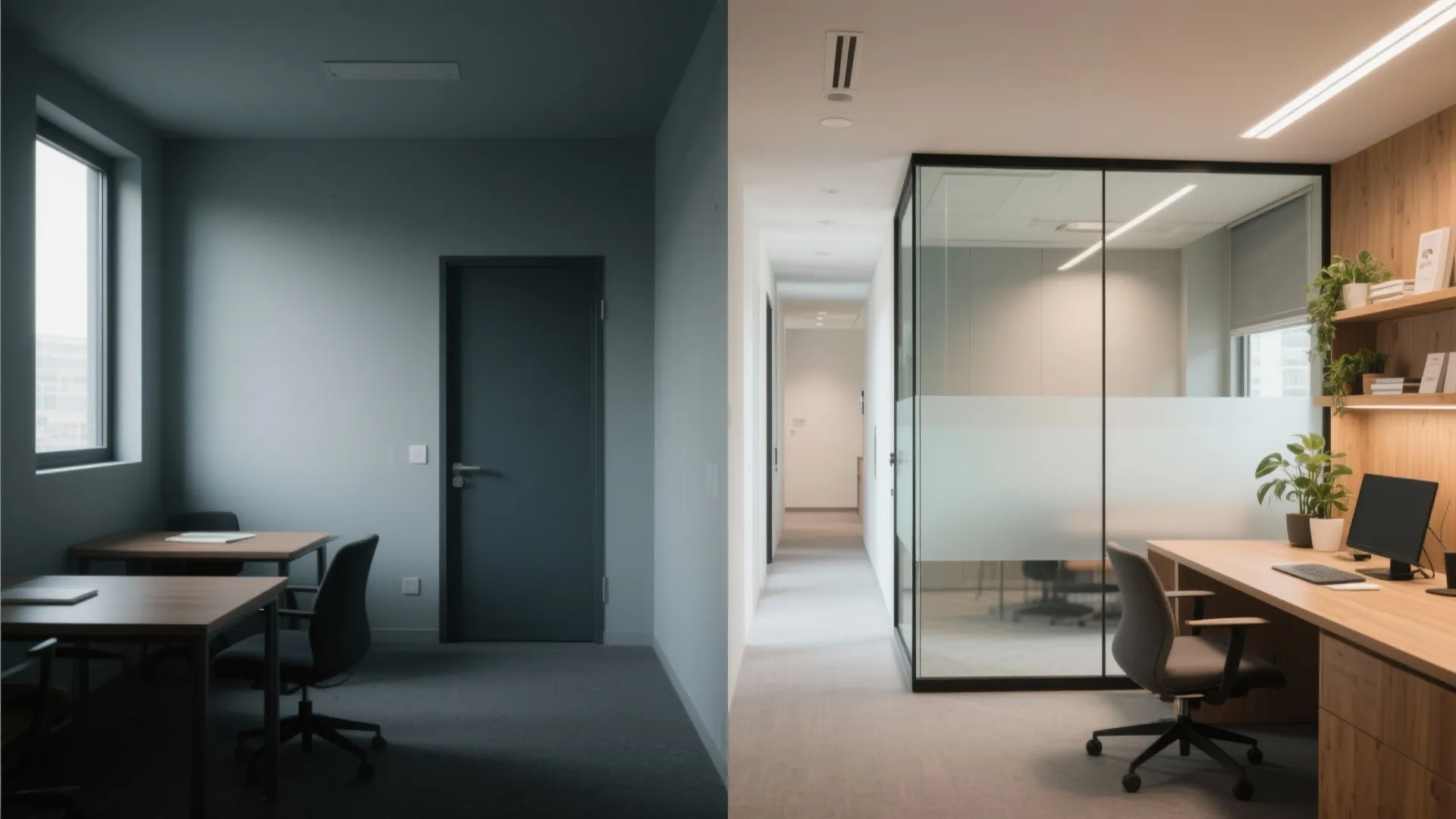 Glass Partitions for Borrowed Light