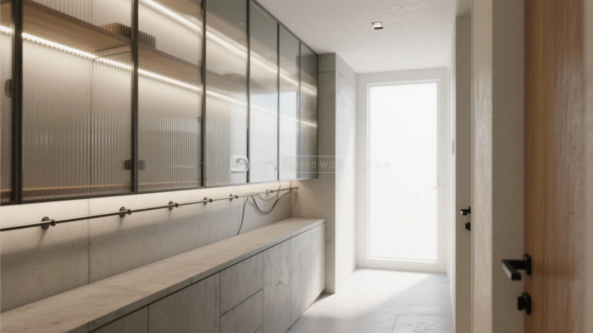 Glass-and-Concrete Pairing for Light, Airy Display