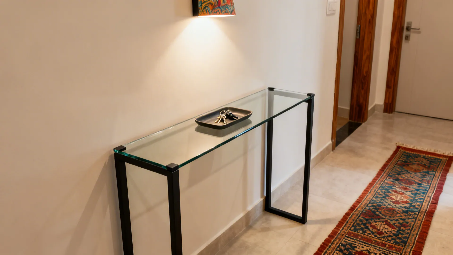 Minimal Glass Console as Landing Zone