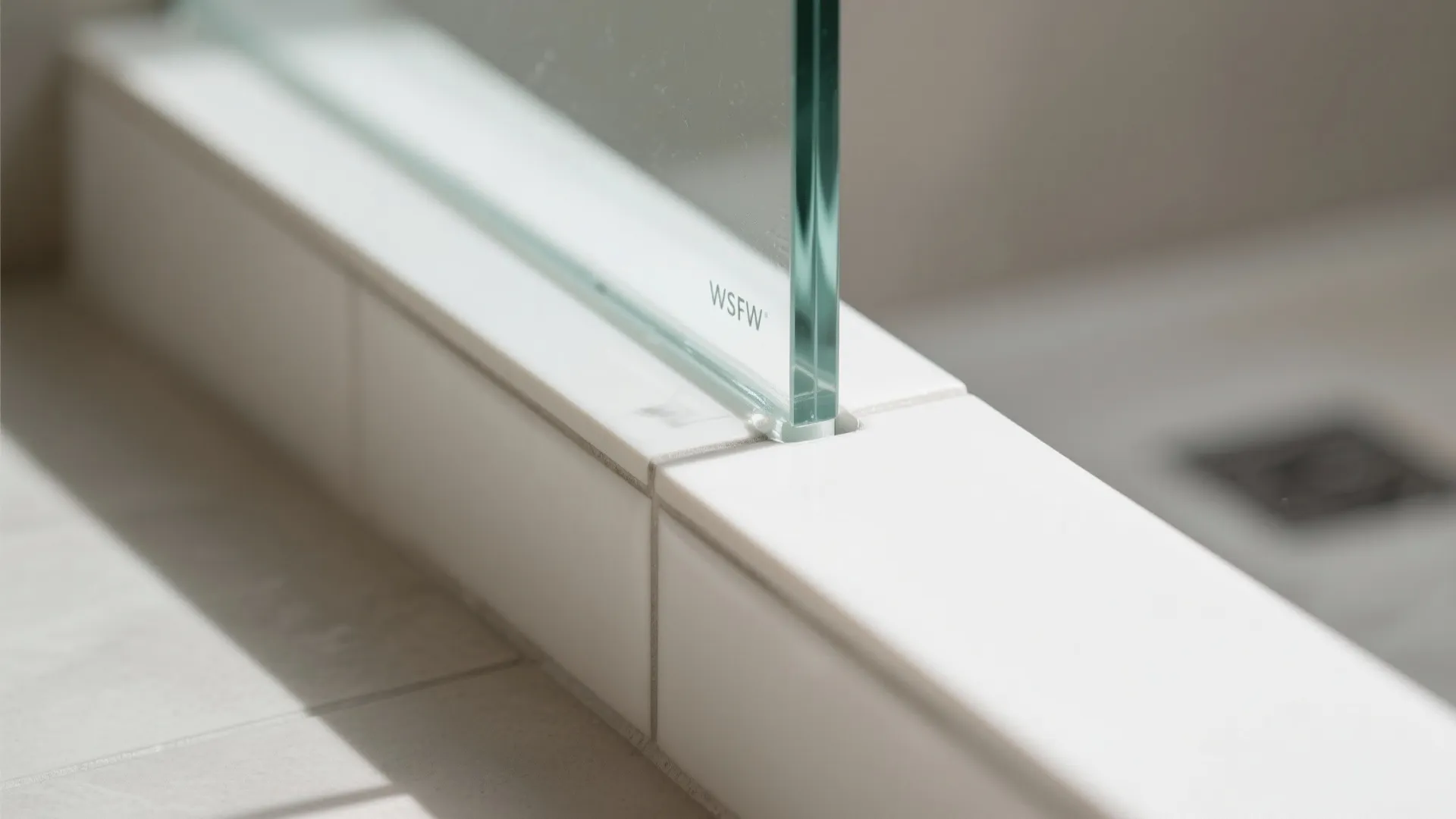 Diagonal Shower Entry With Clear Glass