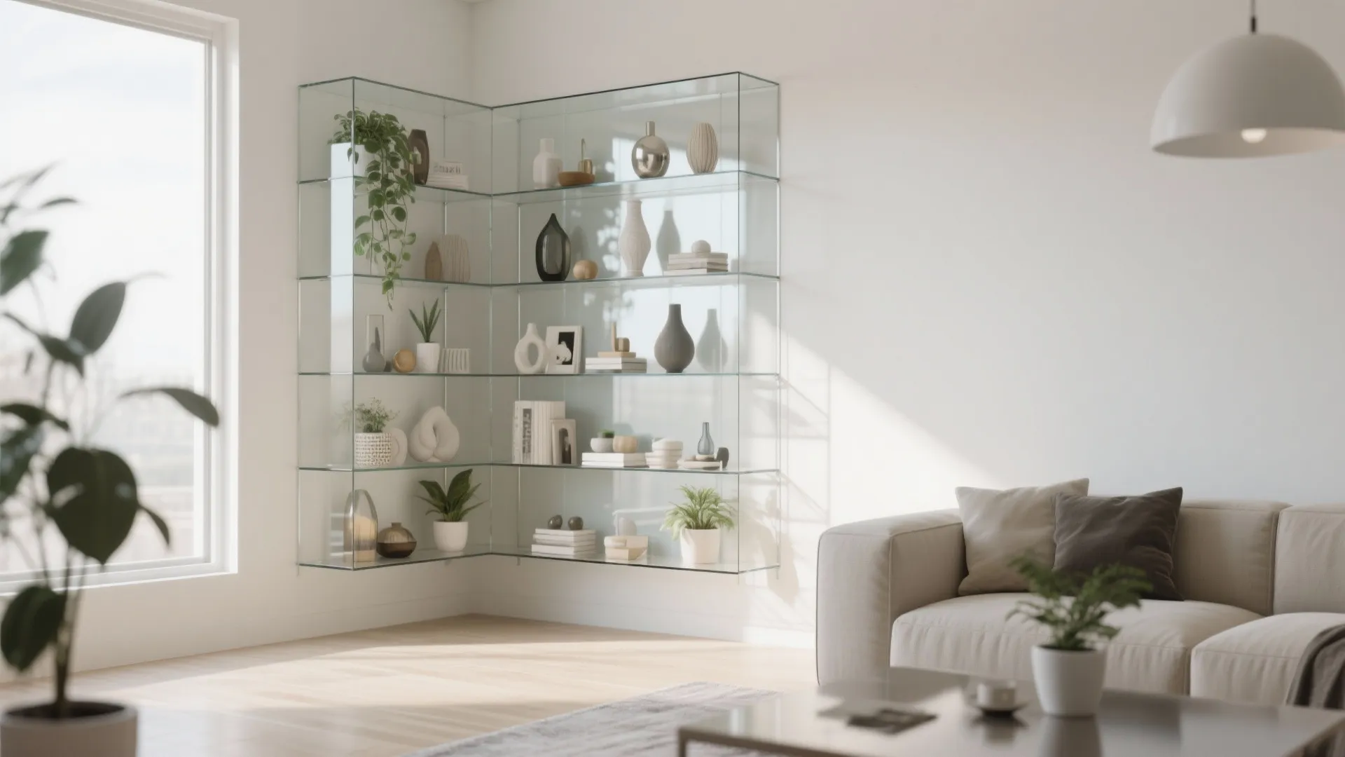 2. Glass Corner Display Units
