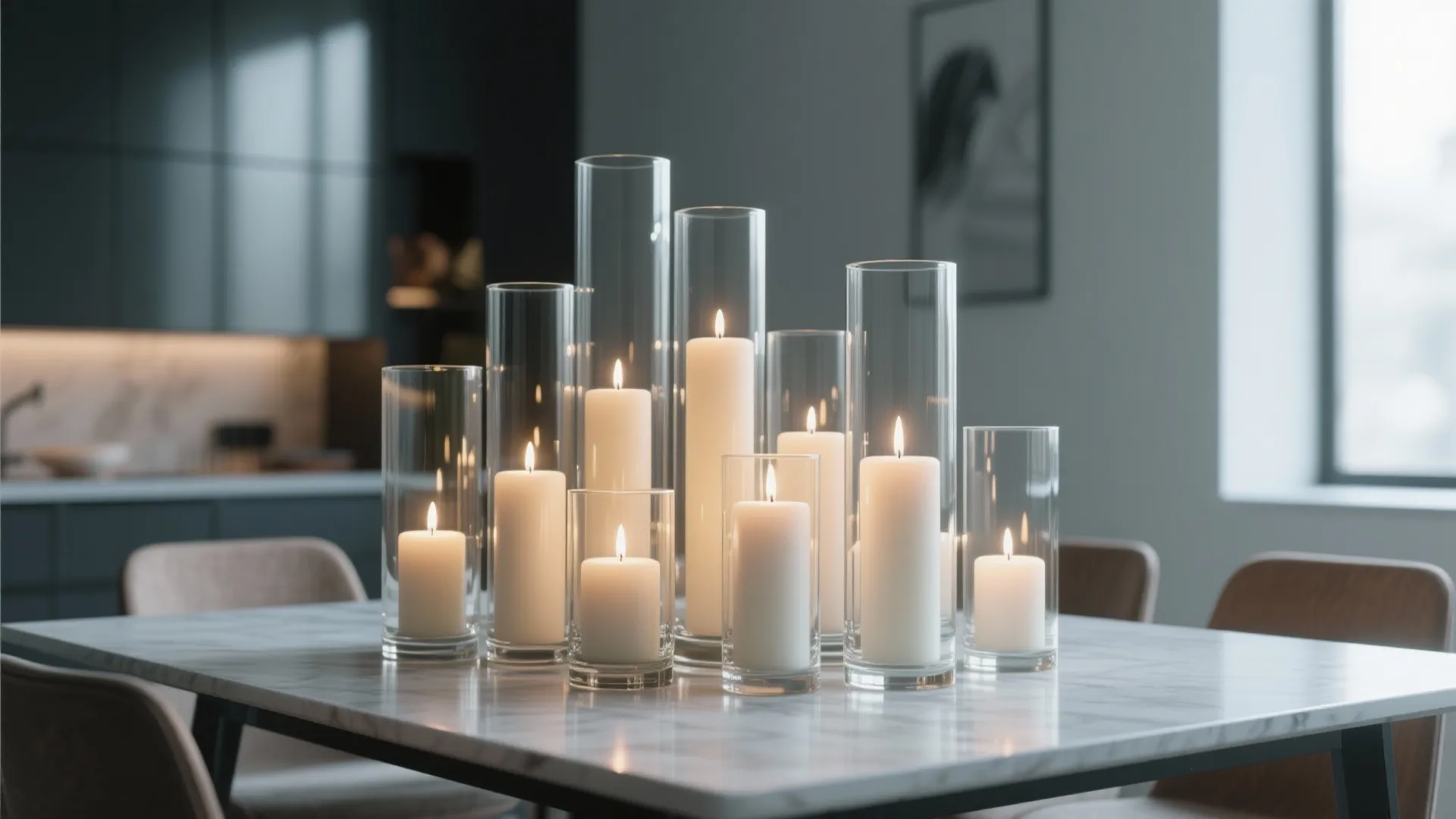 9. Grouped Glass Cylinders