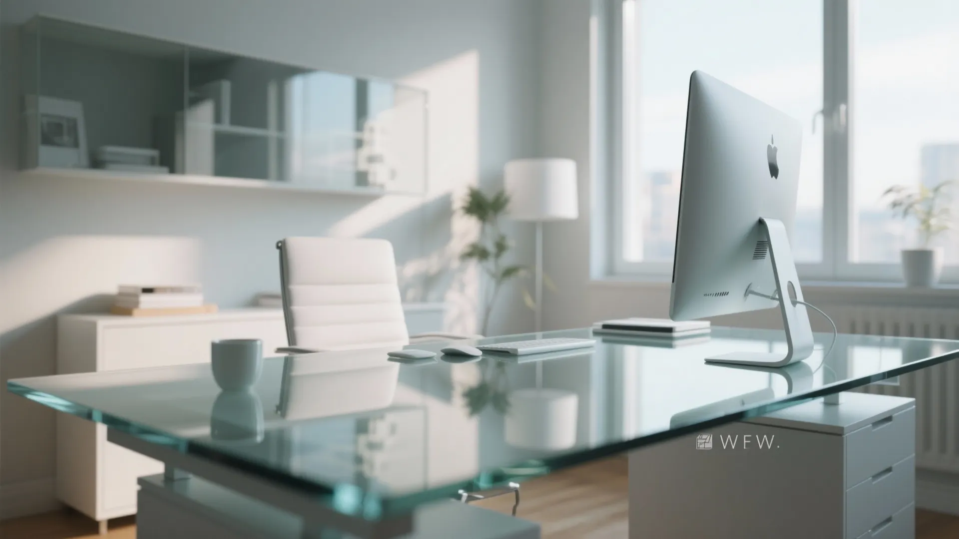 5. Glass or Acrylic Desk Surfaces