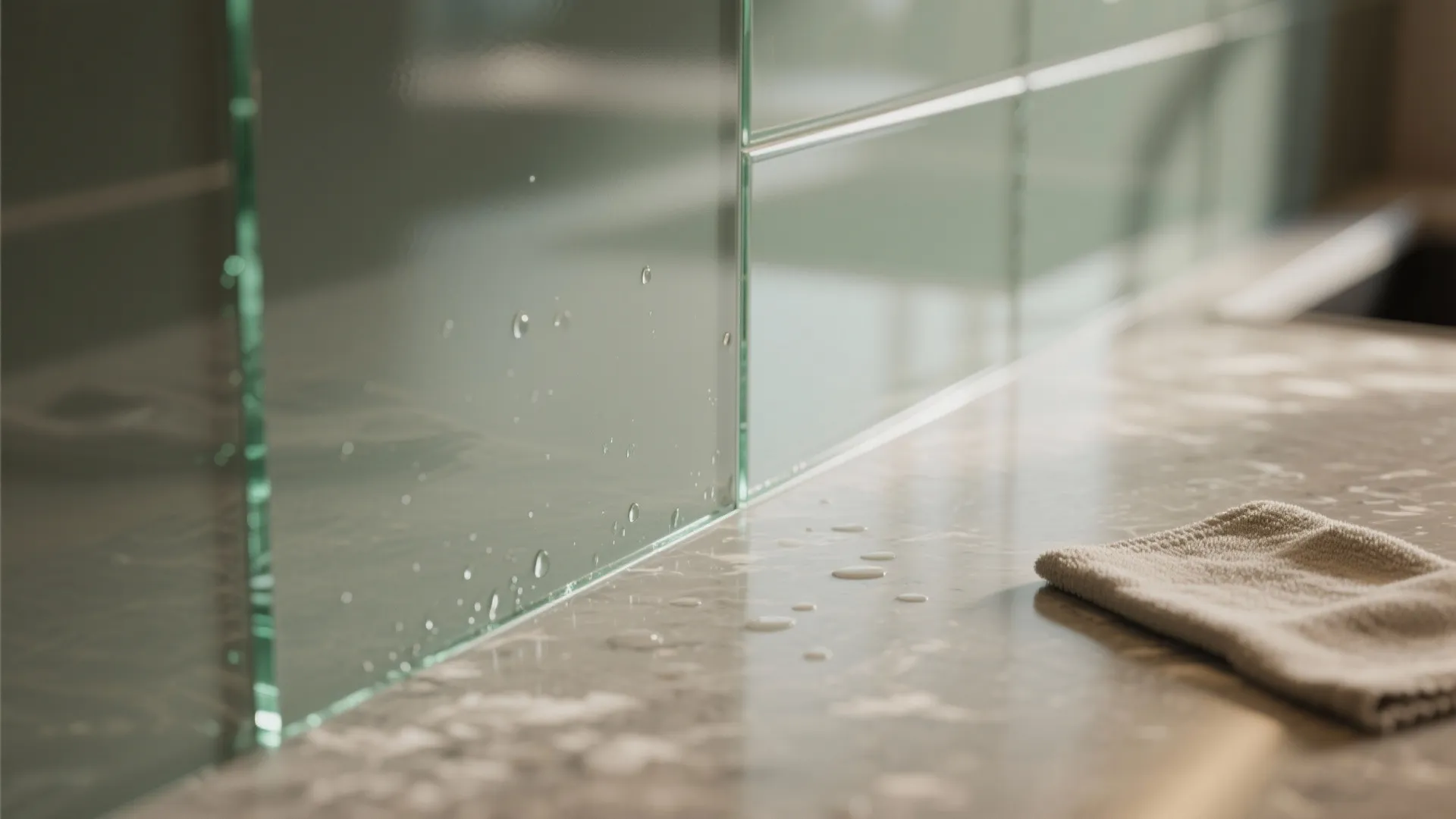 The clarity of a glass backsplash