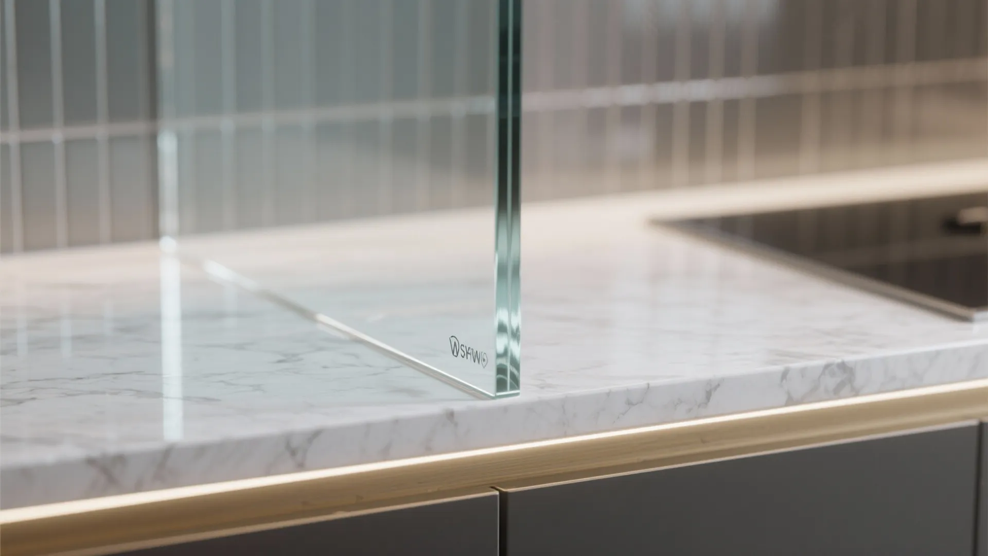 Glass Backsplash for Airy Light