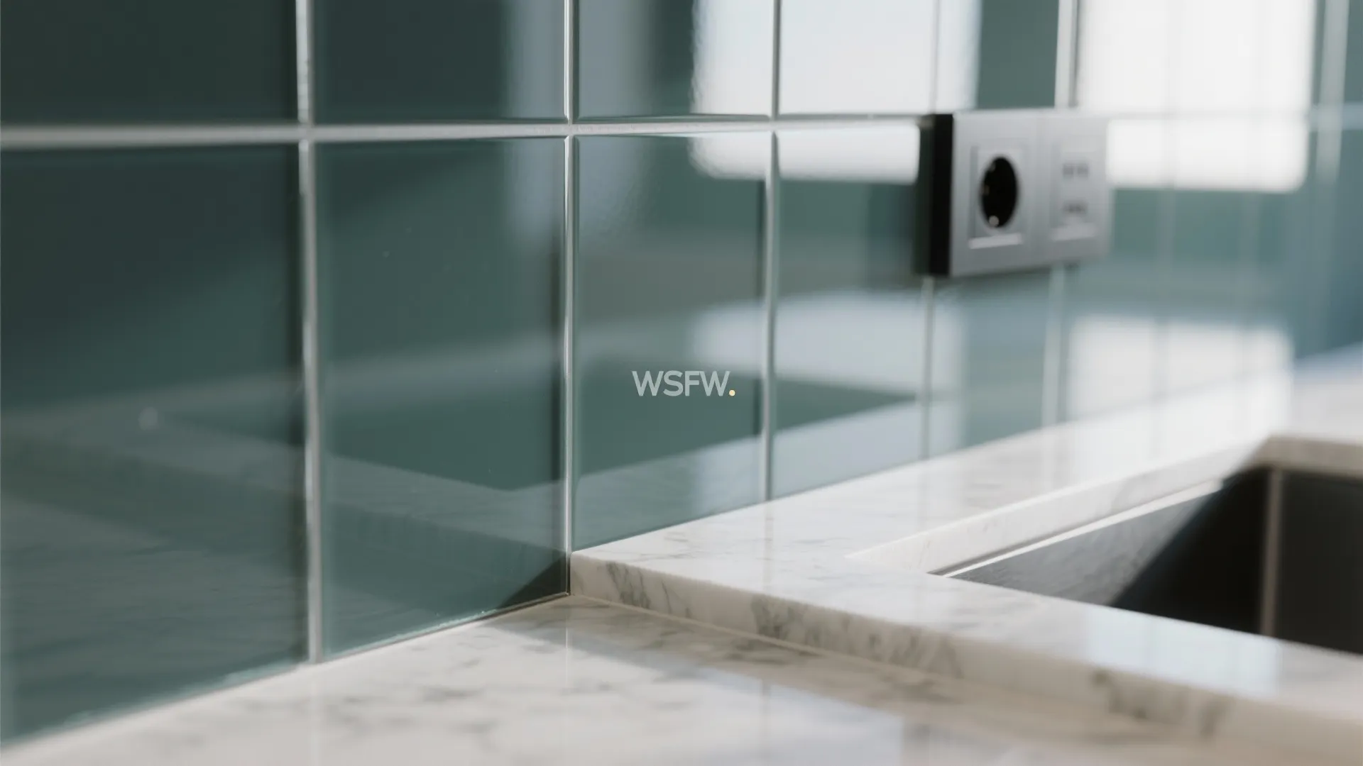 Glass Backsplash for Light and Depth