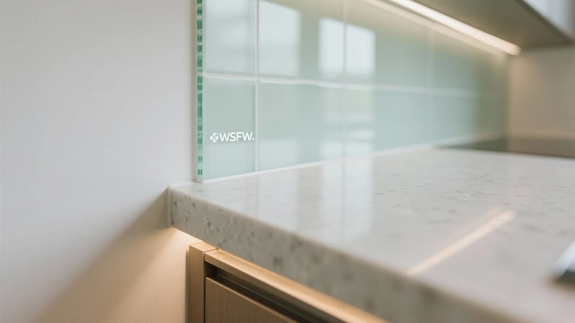 Glass Backsplash for Depth and Light