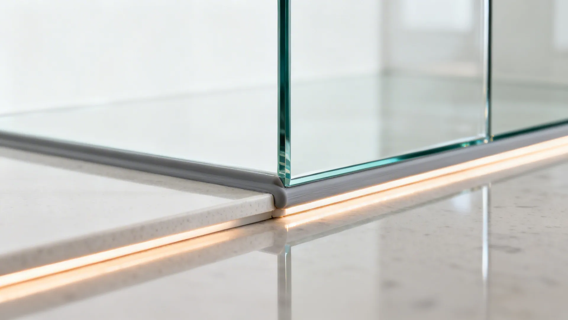 Glass Backsplash for Light and Depth