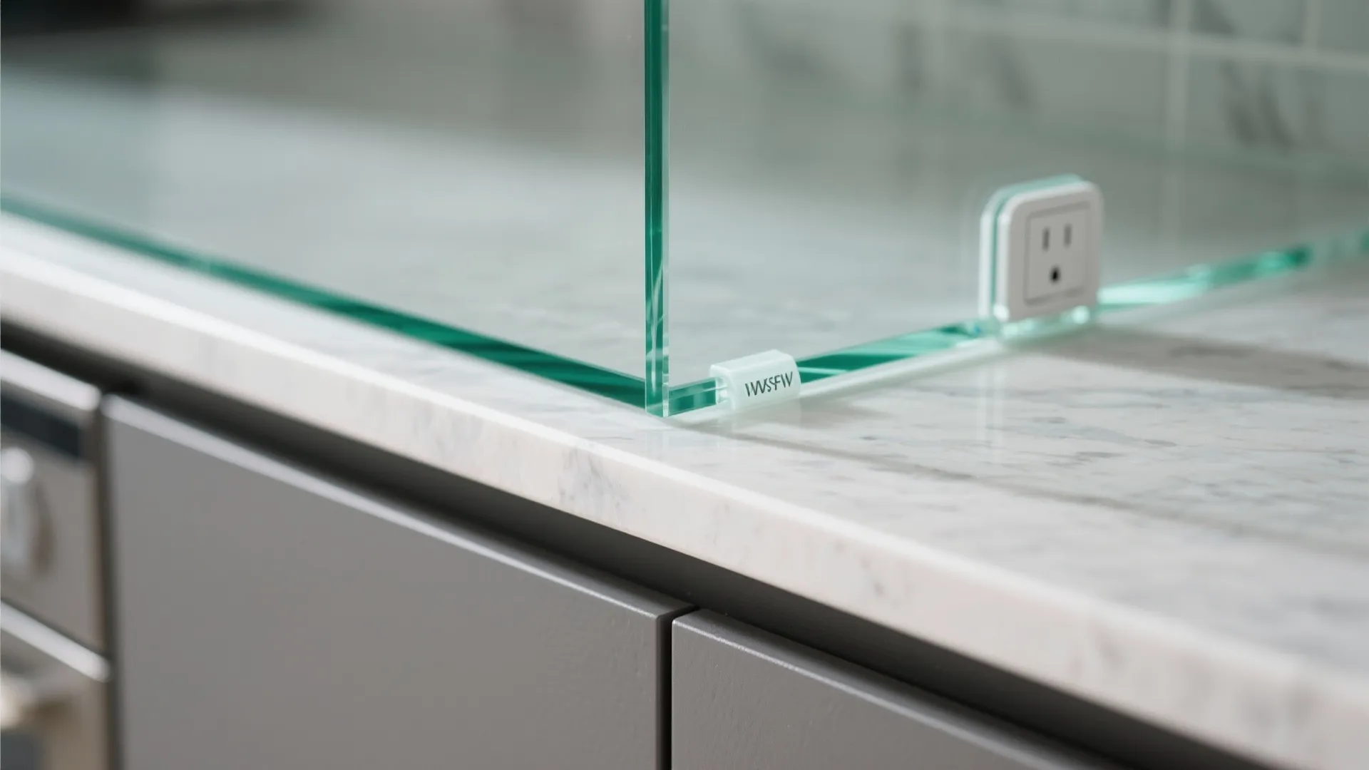 Glass Backsplash for Light and Depth