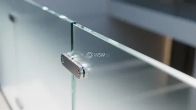Modern Glass Cabinet Detail with Sleek Hardware