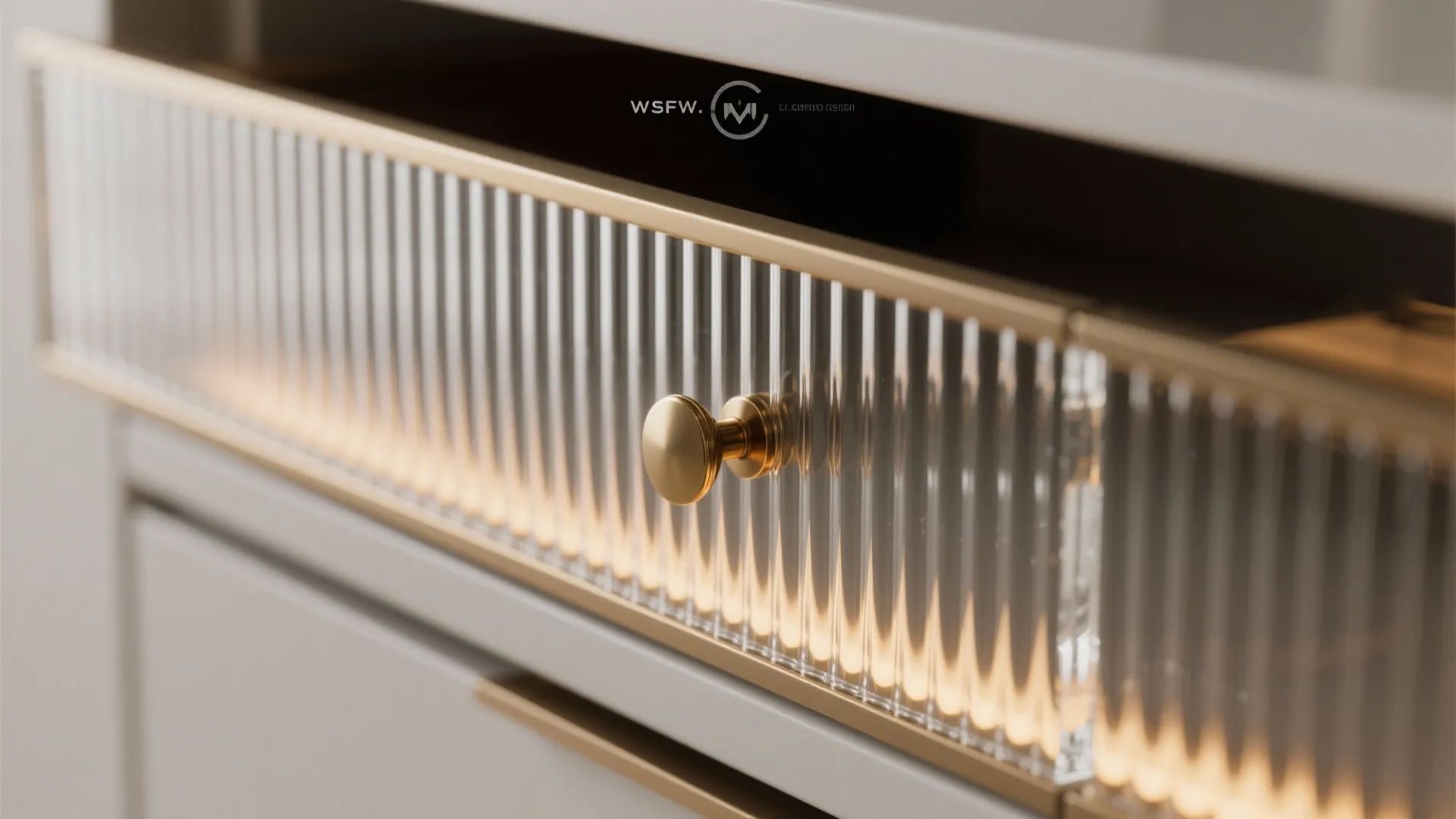 Glass-Backed Serenity with Hidden Storage